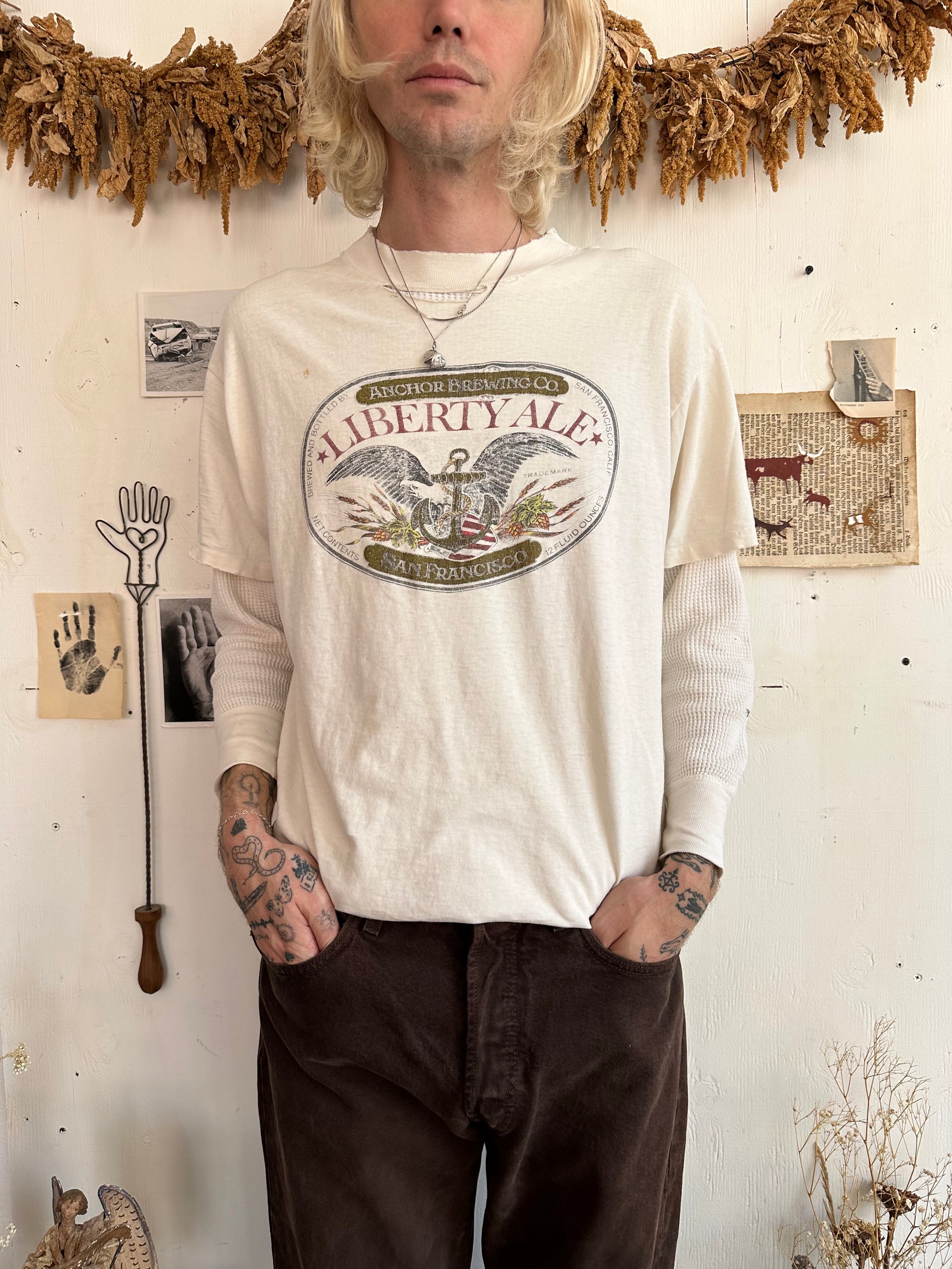 1980s Perfectly Worn Eagle Brewery T-Shirt