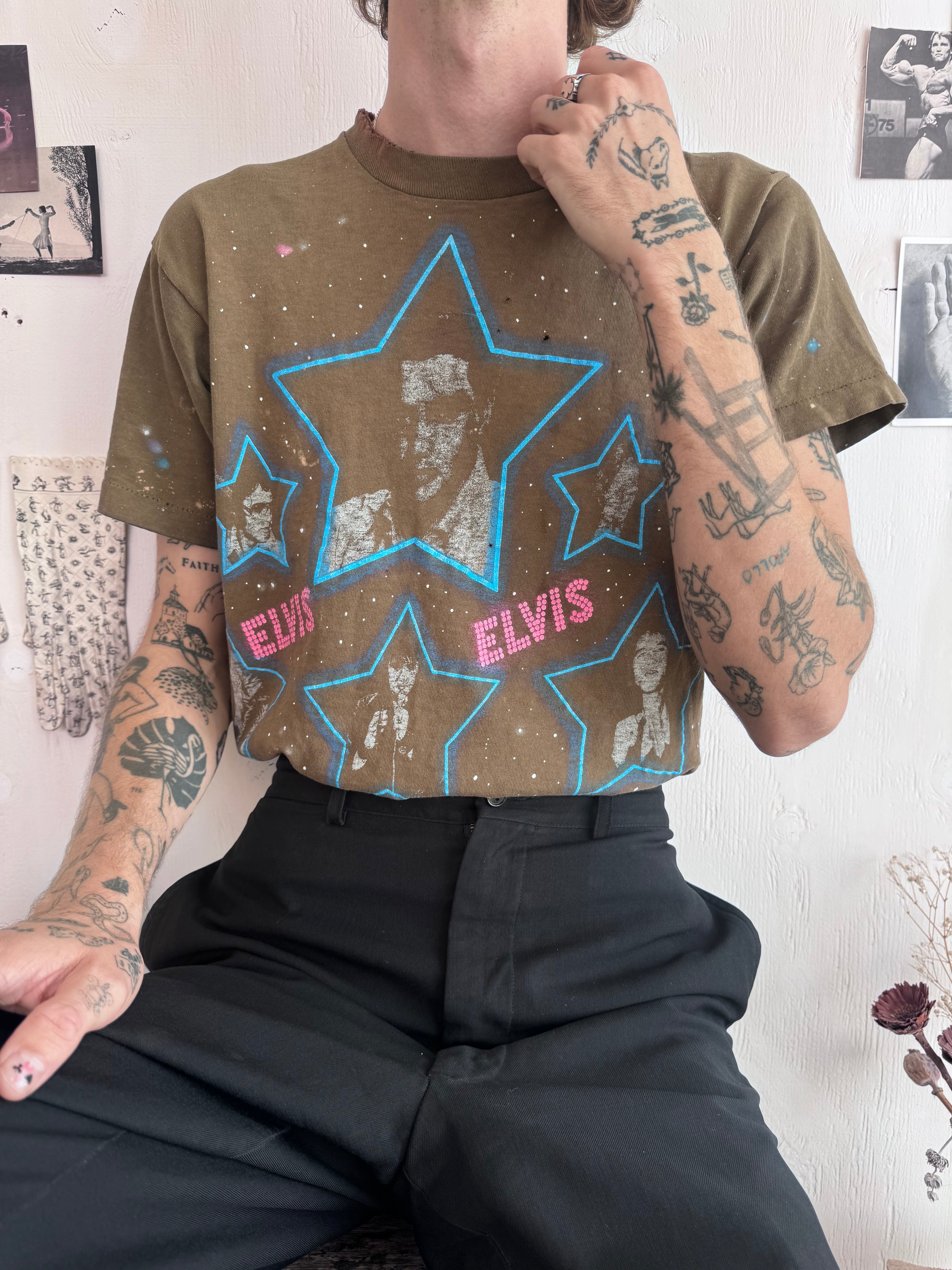1980s Well Worn Elvis T-Shirt (M)