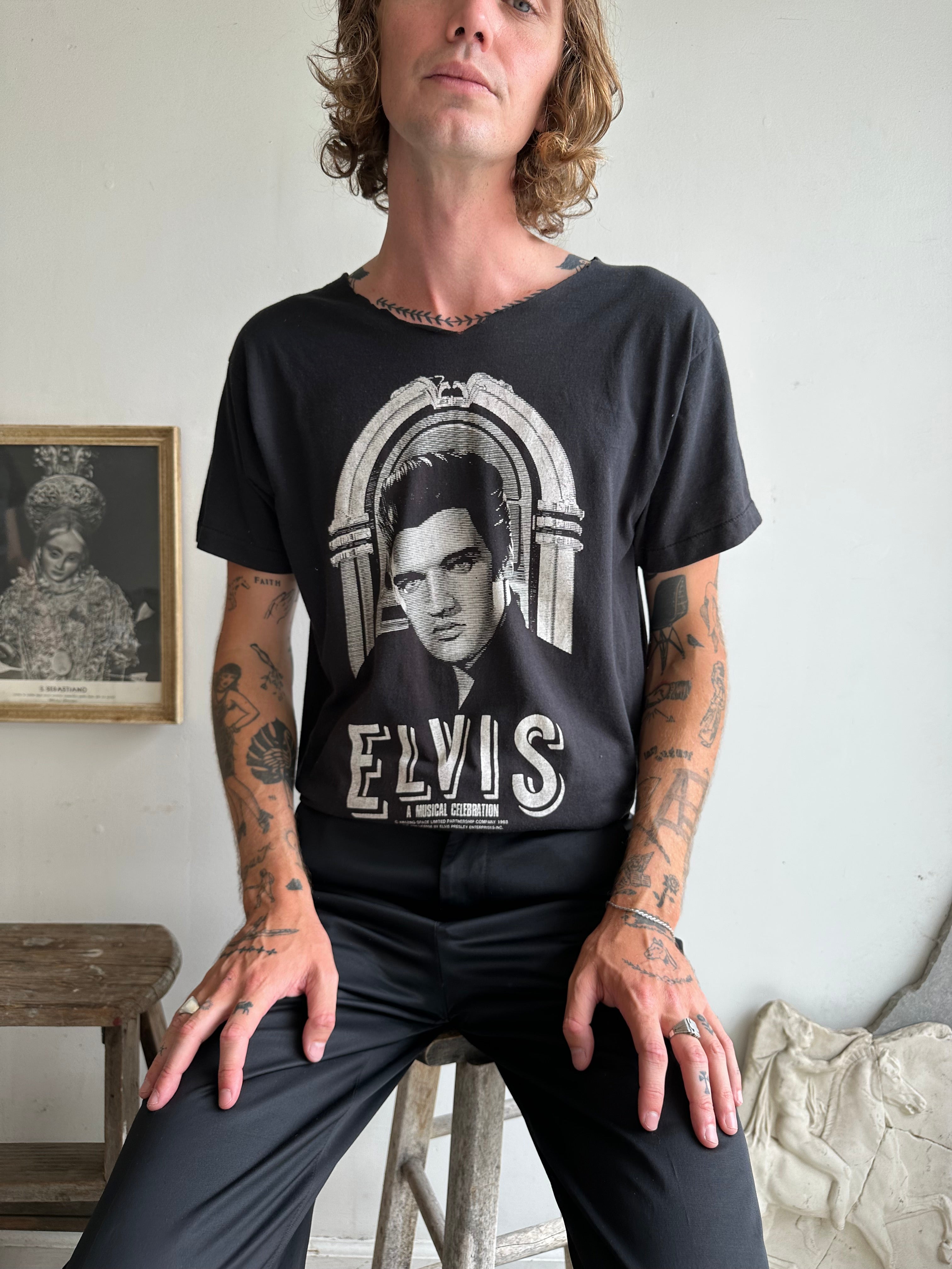 1980s Well-Worn Elvis T-Shirt (L)