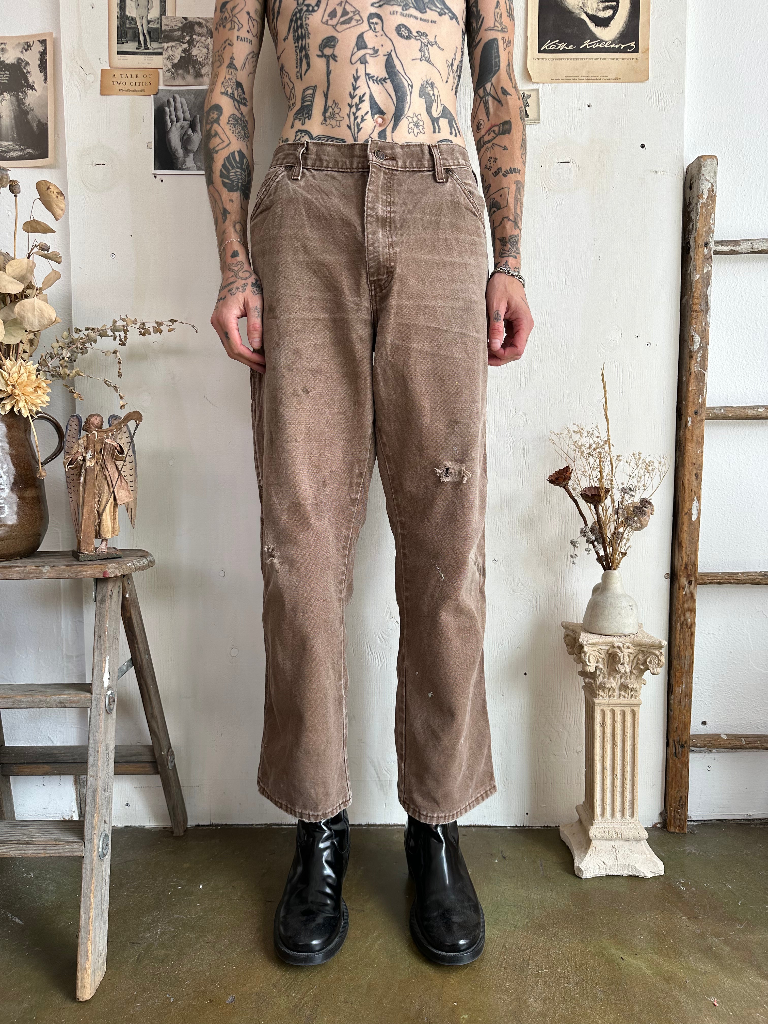 1990s Thrashed Dickies Carpenter Pants (34x30)