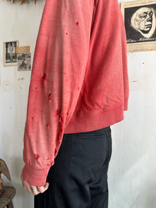 1960s Thrashed & Sun-Faded Thermal Lined Zip-Up Hoodie (Boxy M/L)