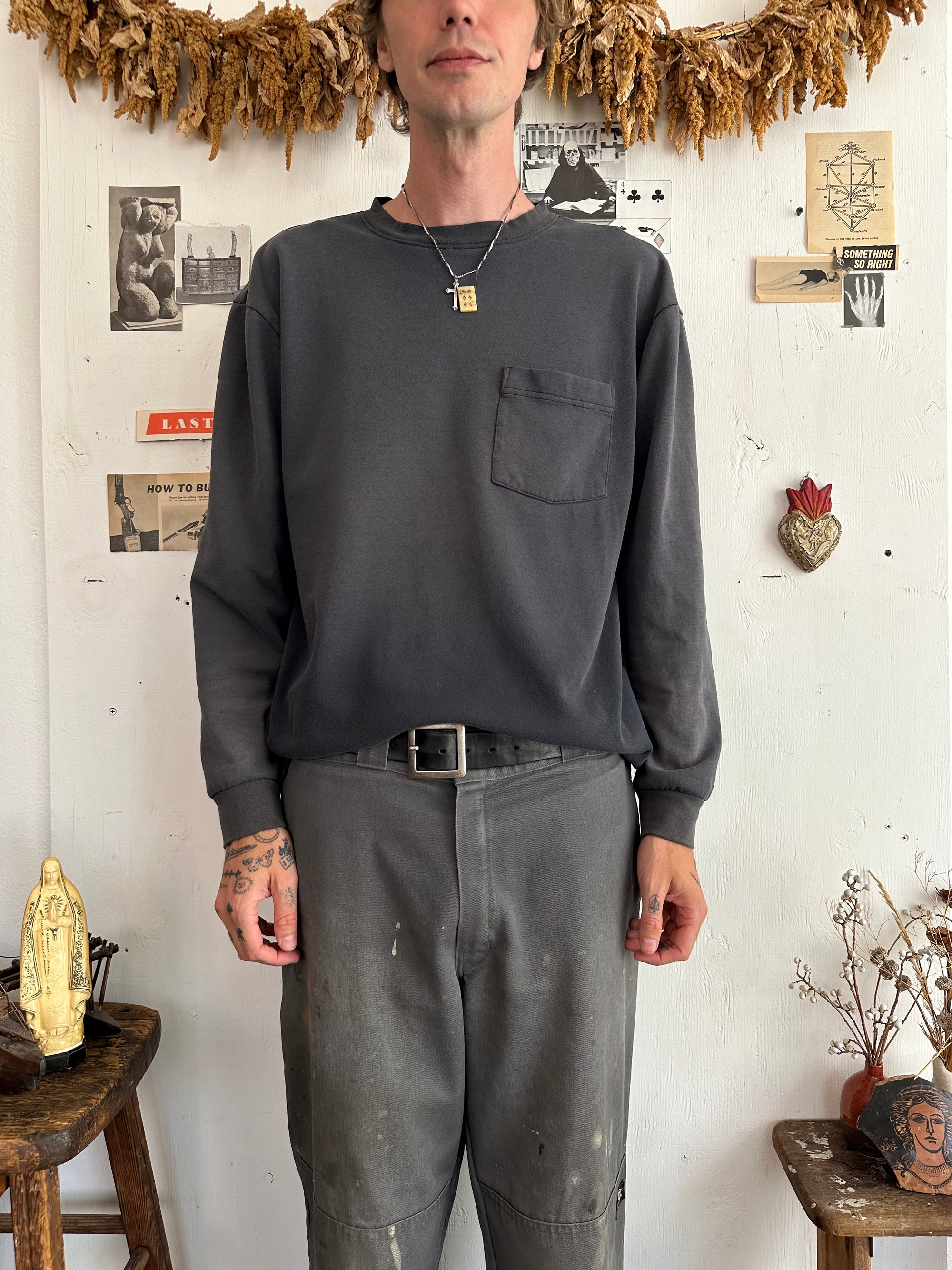 2000s Sunfaded Black Long Sleeve