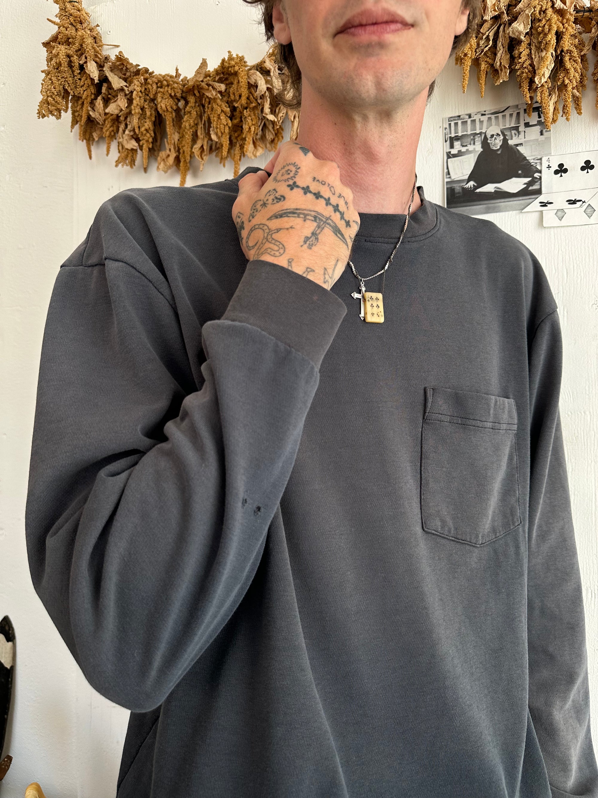 2000s Sunfaded Black Long Sleeve