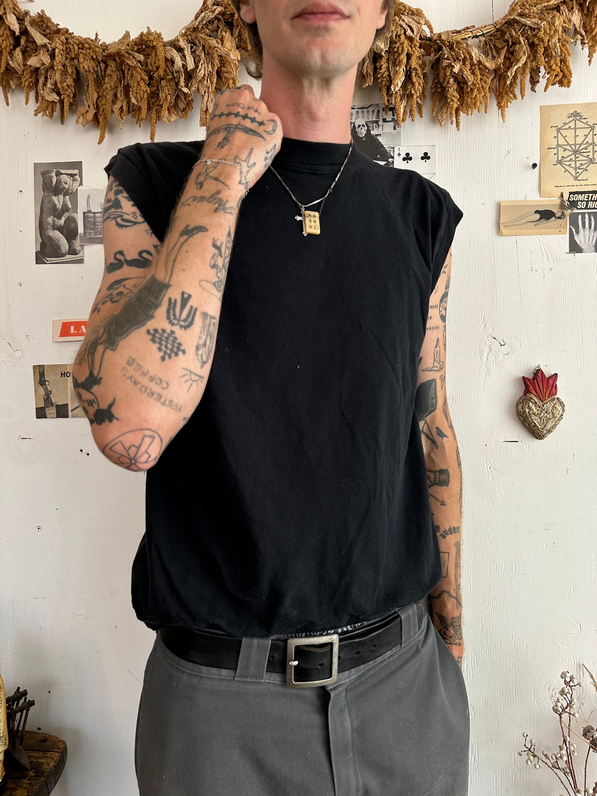 1980s Black Muscle Tee