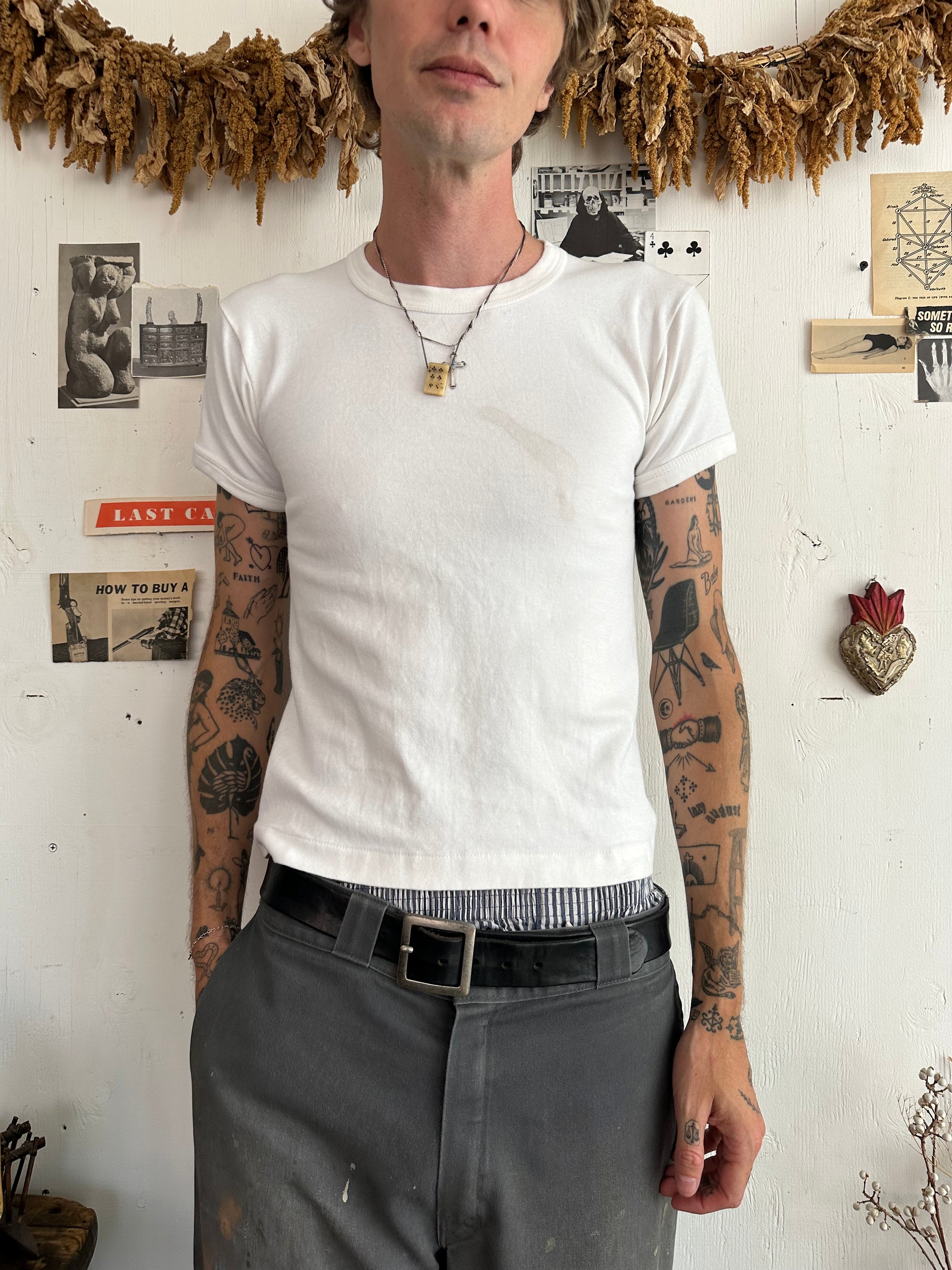 1980s Thick White T-Shirt