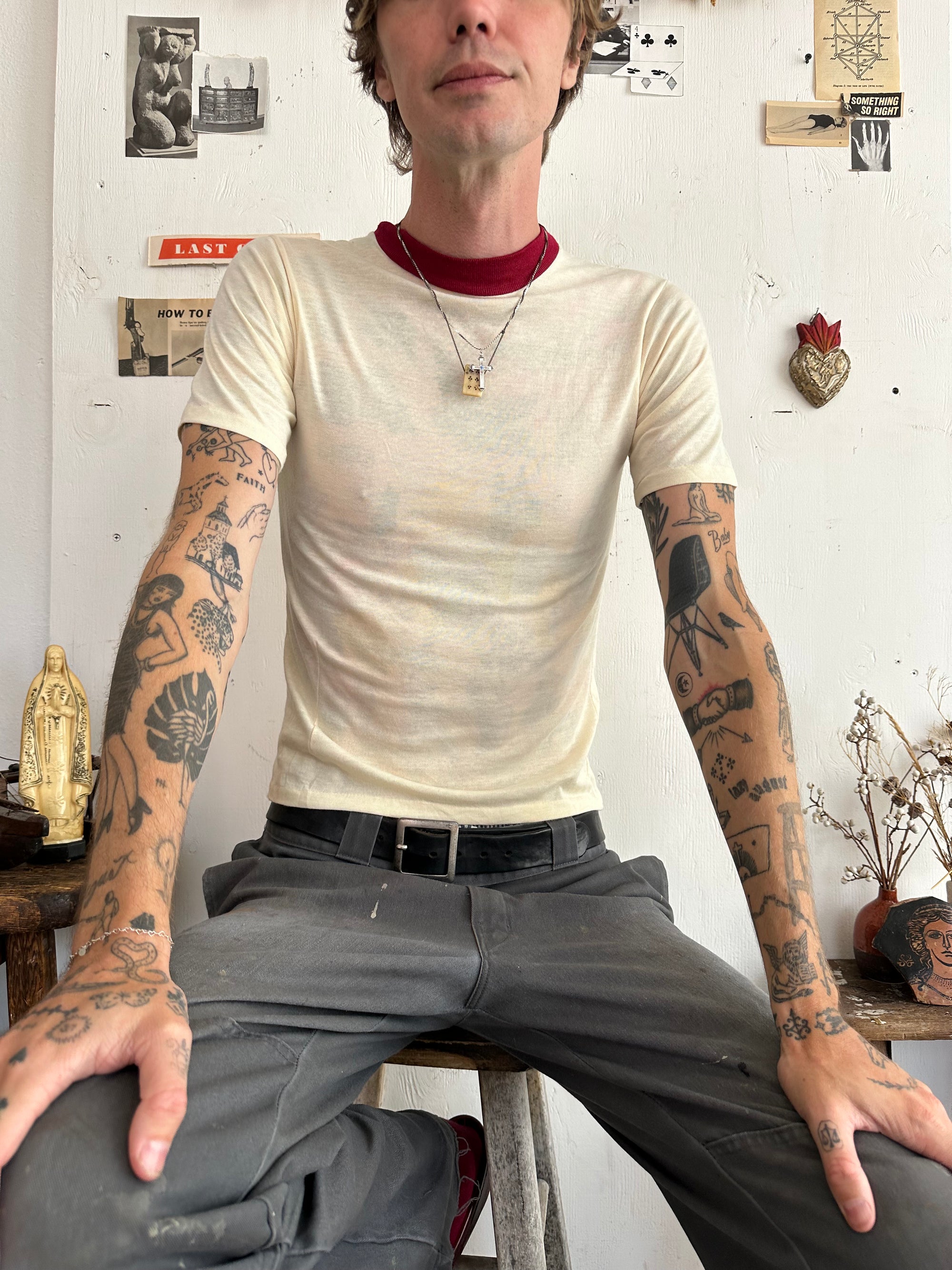 1960s Discolored White Tee