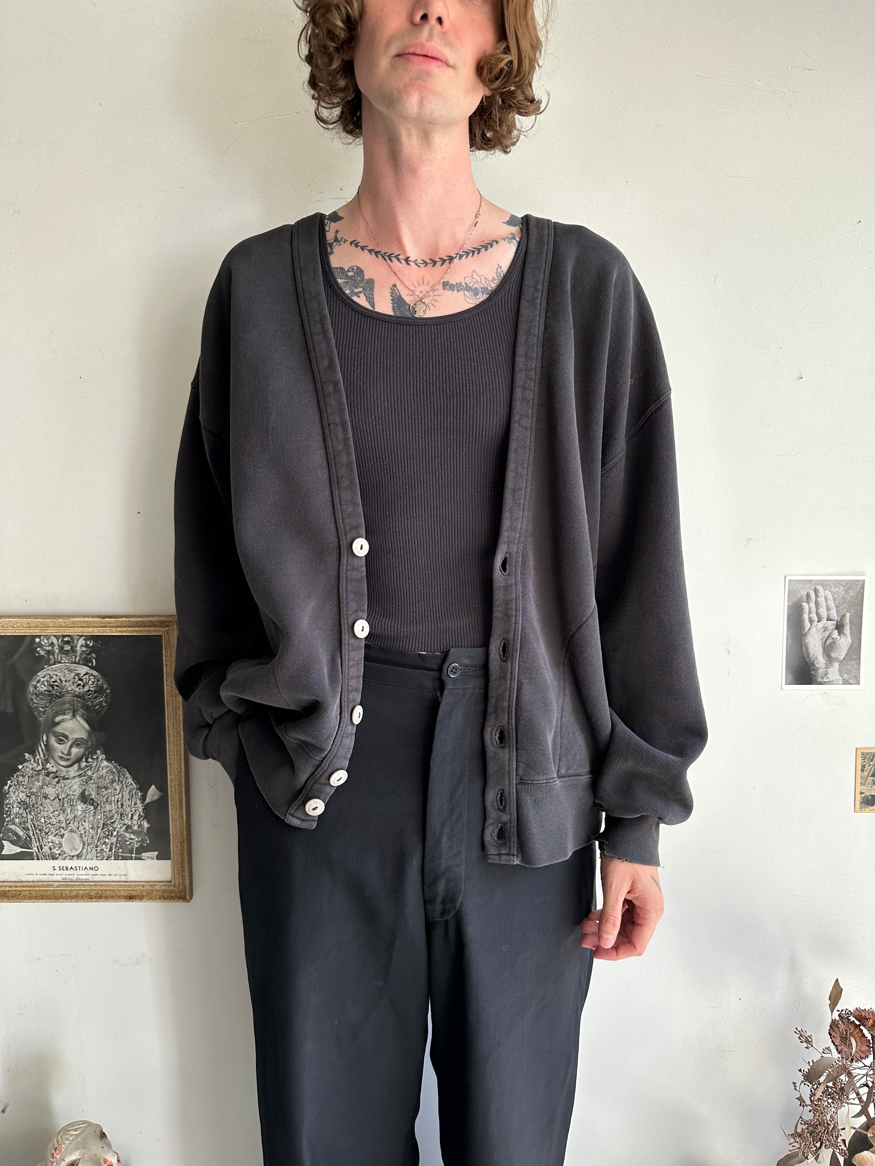 1990s Russell Cotton Cardigan (Boxy XL)