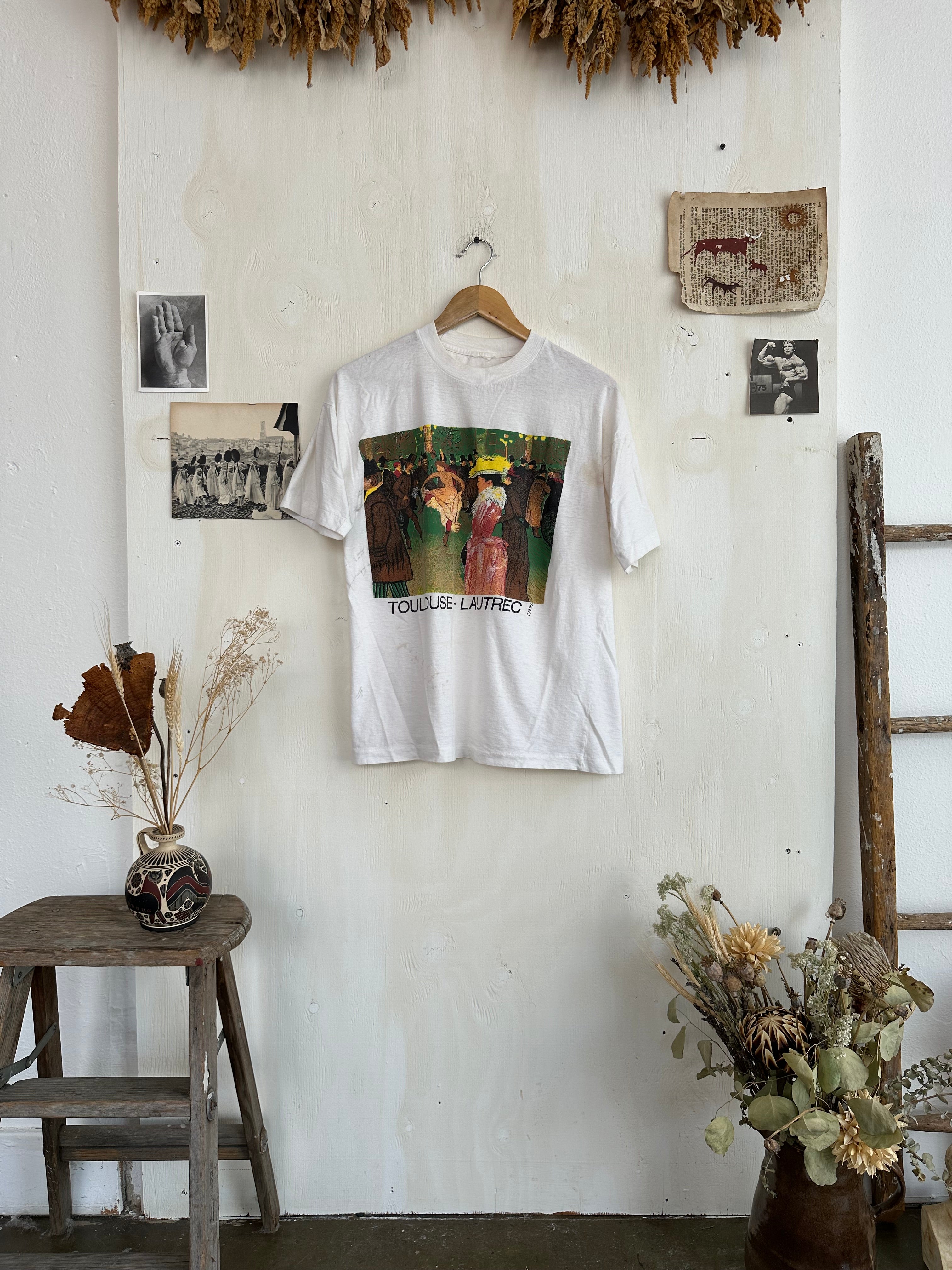 1980s Well Worn Toulouse-Lautrec Paris Painting Tee (Boxy L)