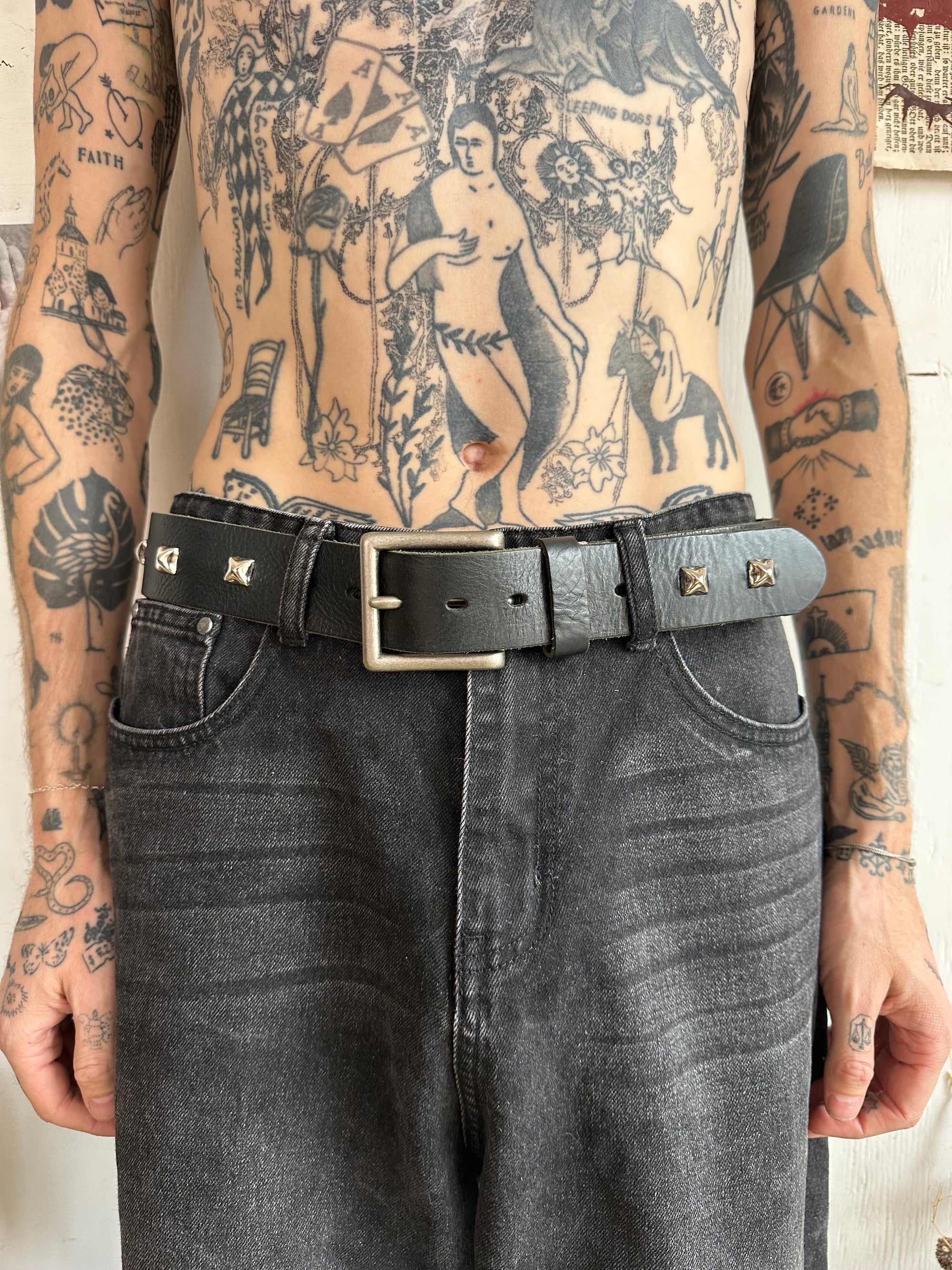 Heavy Weight Hand Studded Belt