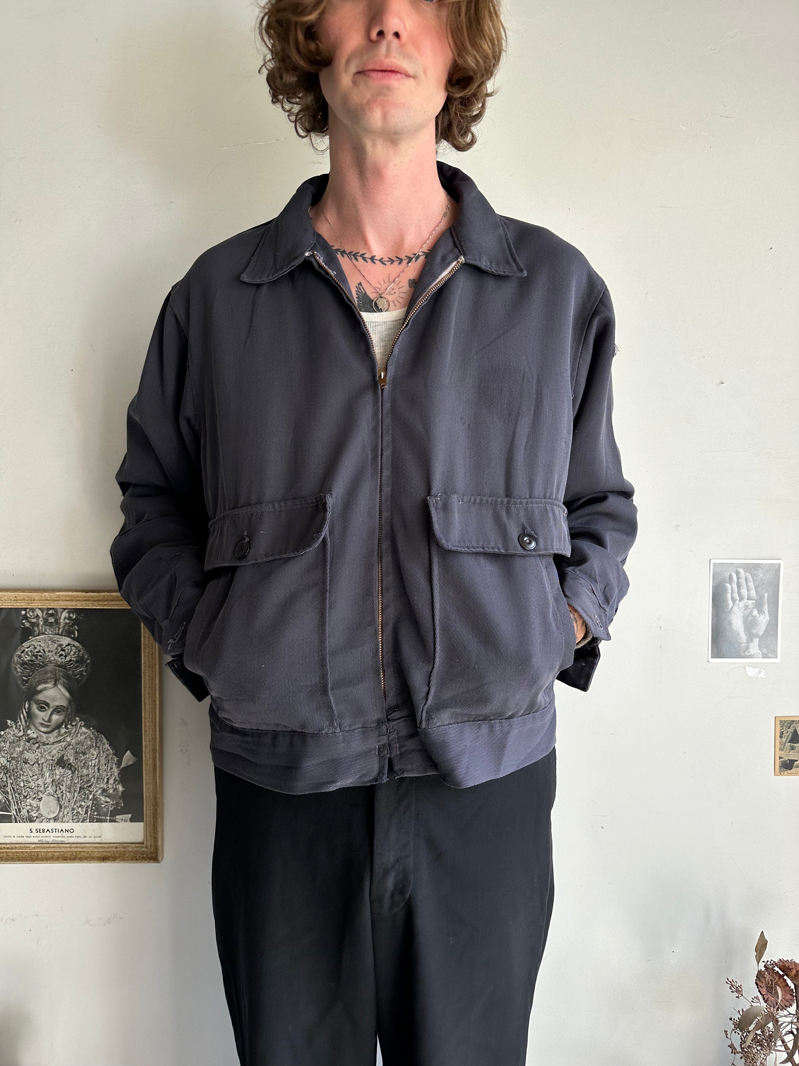 1950s Thrashed Insulated Work Jacket (Boxy XL)