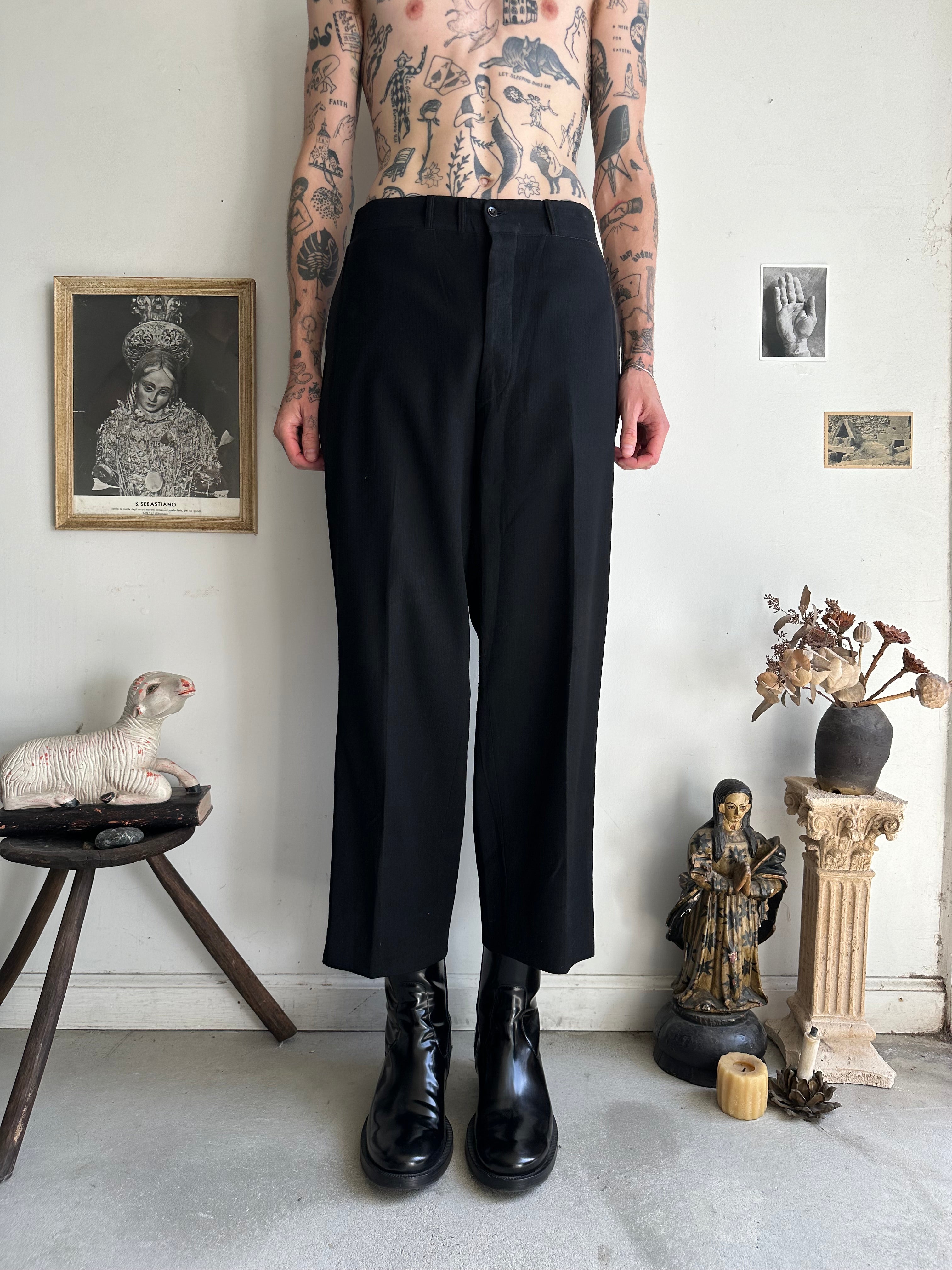 1960s Sunfaded Tuxedo Trousers (34 x 28)