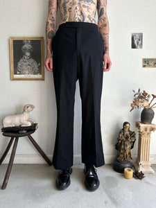 1980s Clasp Fly Tuxedo Trousers (35 x 31)