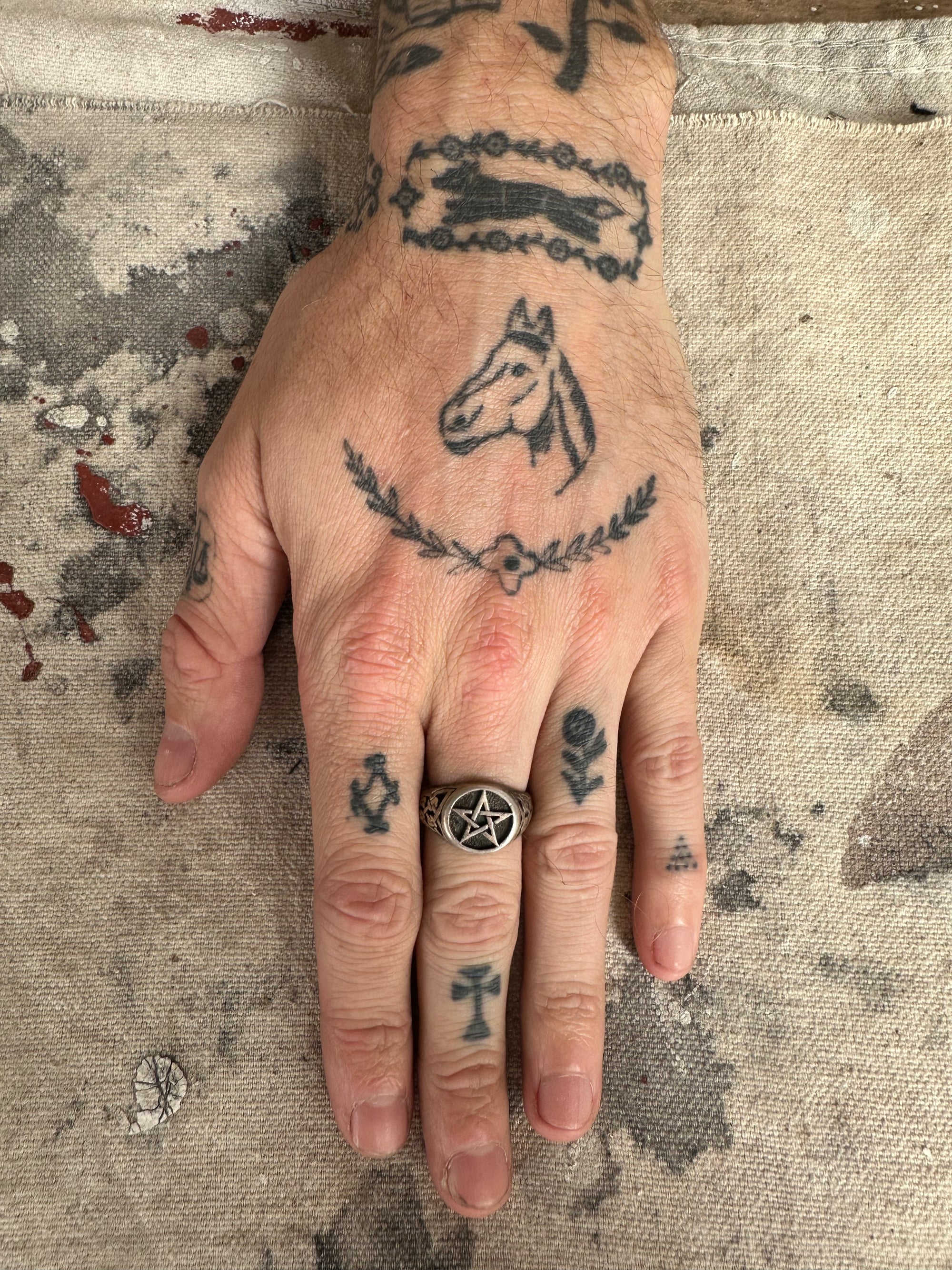Vintage Sterling Pentagram Ring