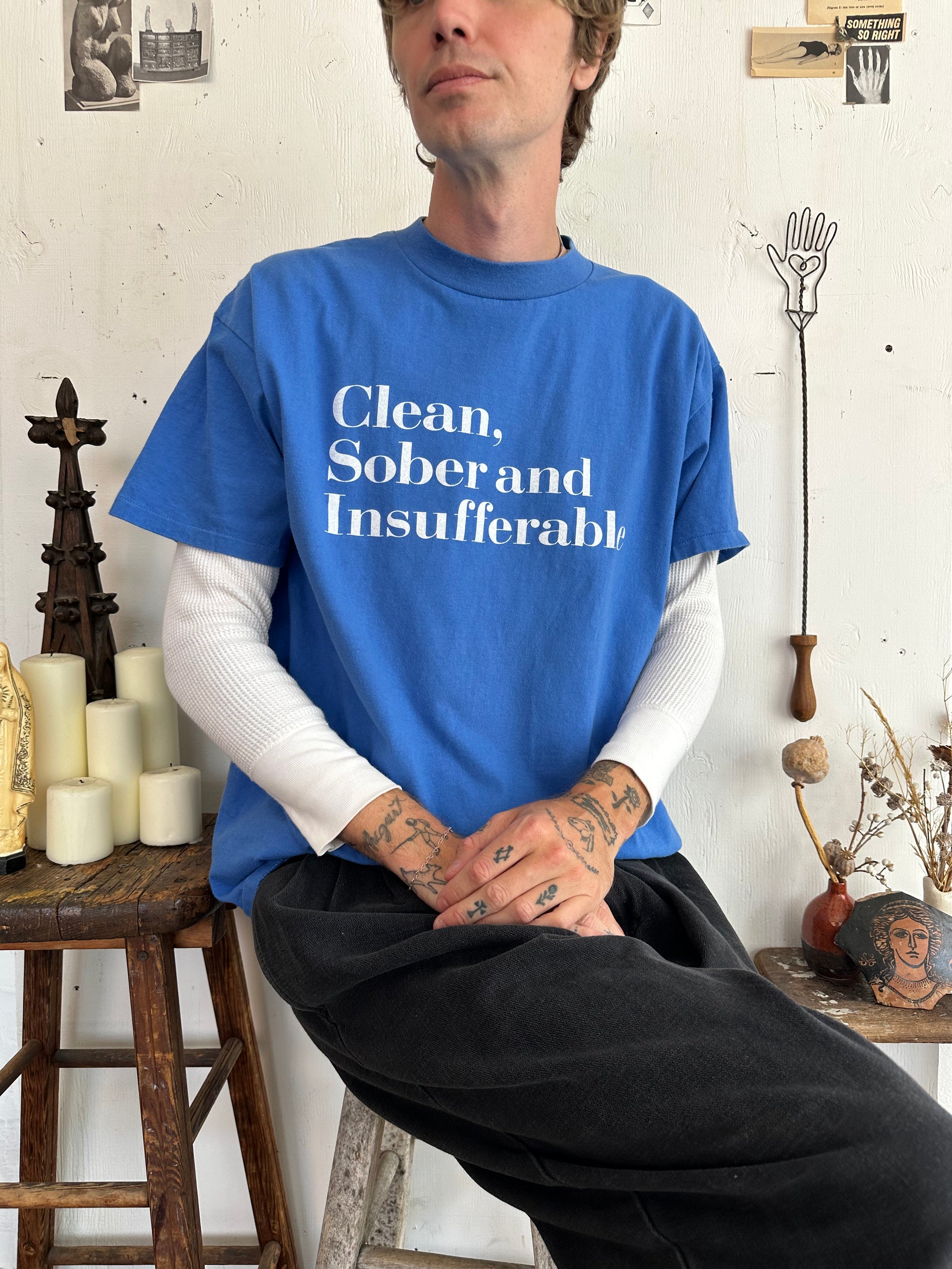 1990s Clean Sober and Insufferable Tee