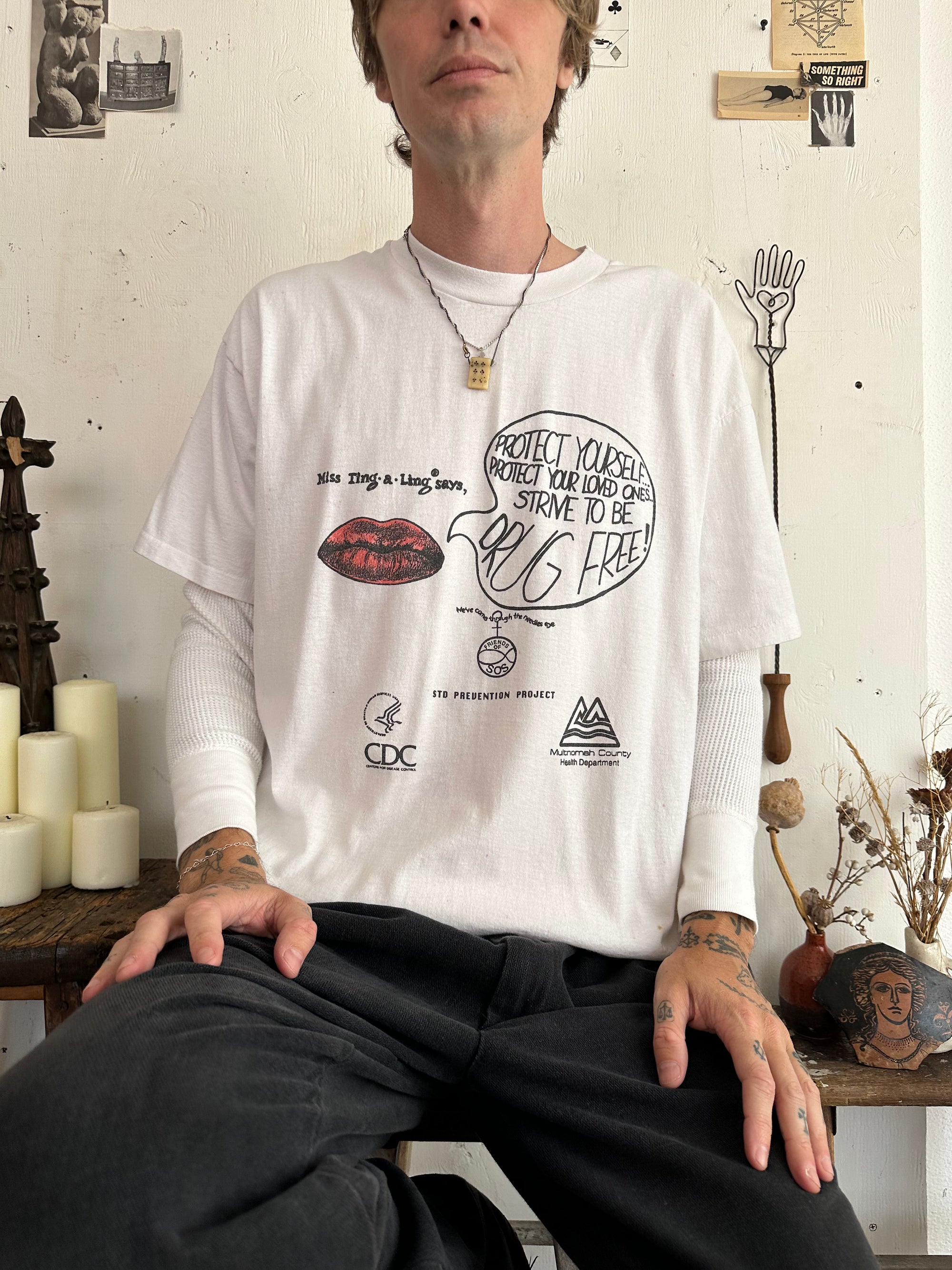 1990s Drug Free! Tee