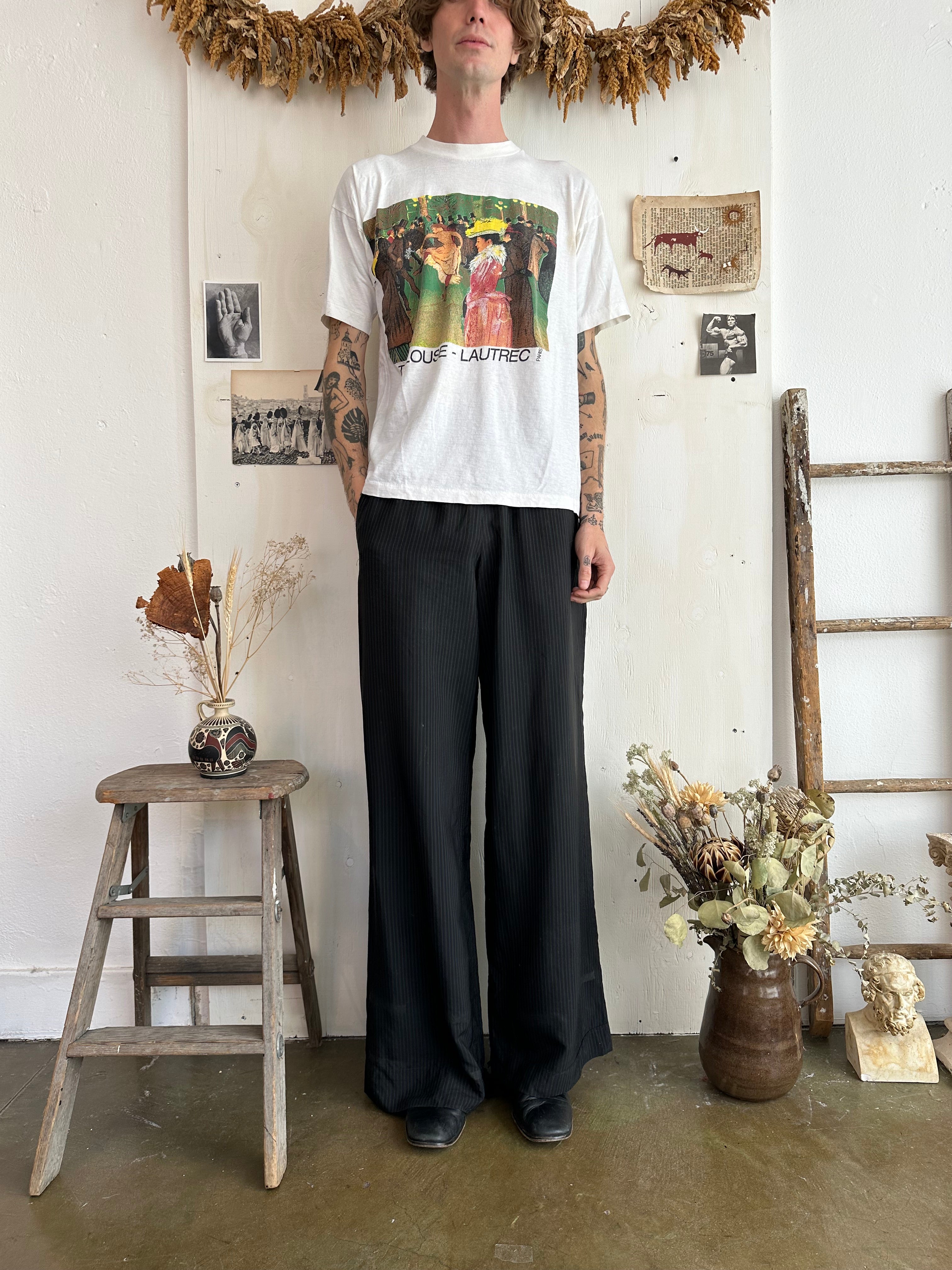 1980s Well Worn Toulouse-Lautrec Paris Painting Tee (Boxy L)