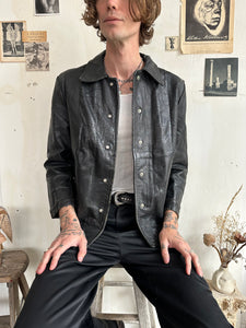 1960s Pearl Snap Leather Jacket (XS/S)