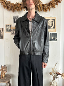1970s Leather Jacket W/ Removable Liner (Boxy M)