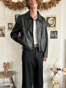 1970s Leather Jacket W/ Removable Liner (Boxy M)