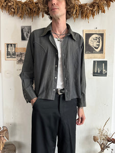 1970s Chopped Sun-Faded western Button-Up (Boxy M)