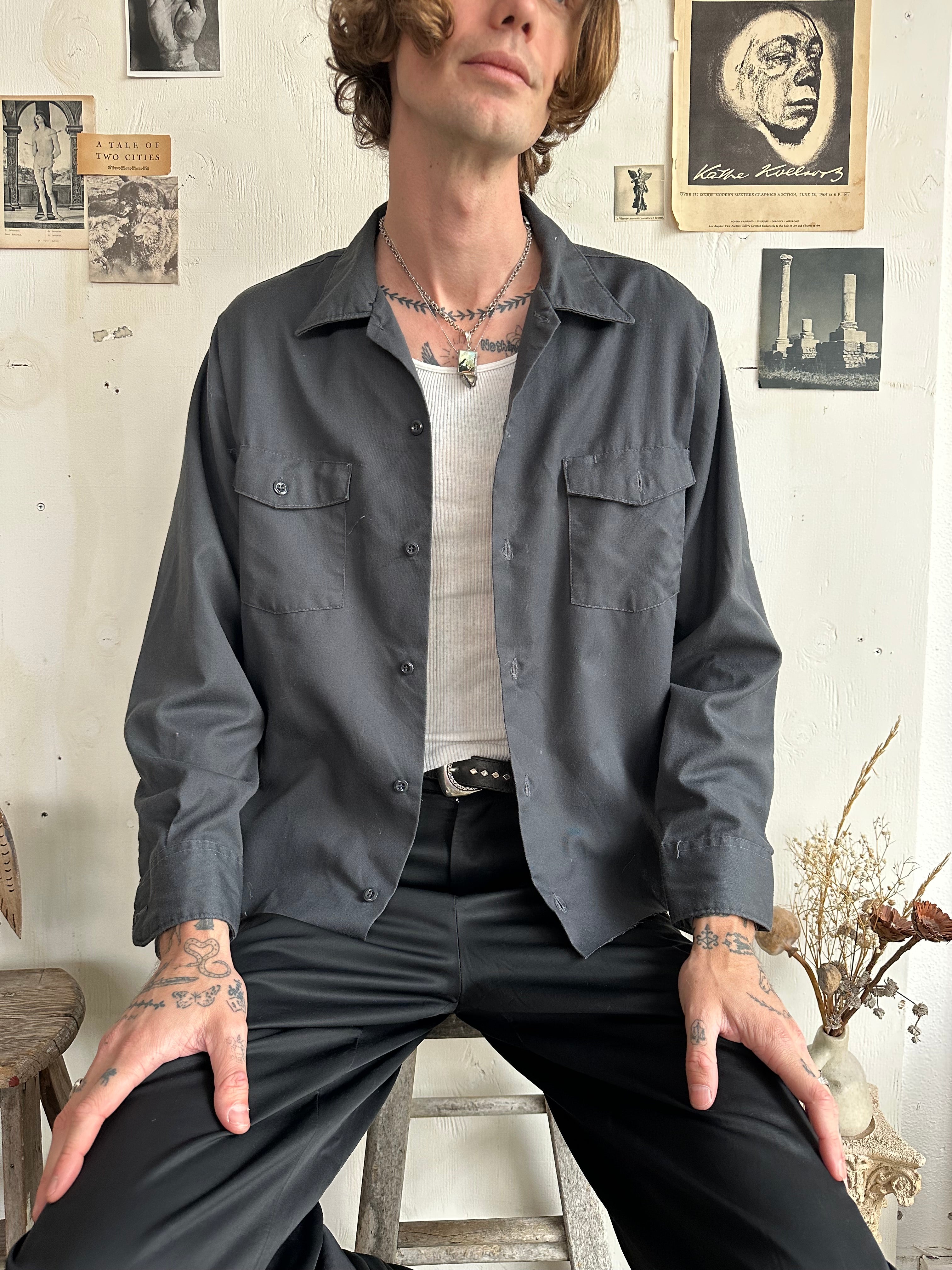 1980s Chopped Lee Work-Shirt (Boxy M)