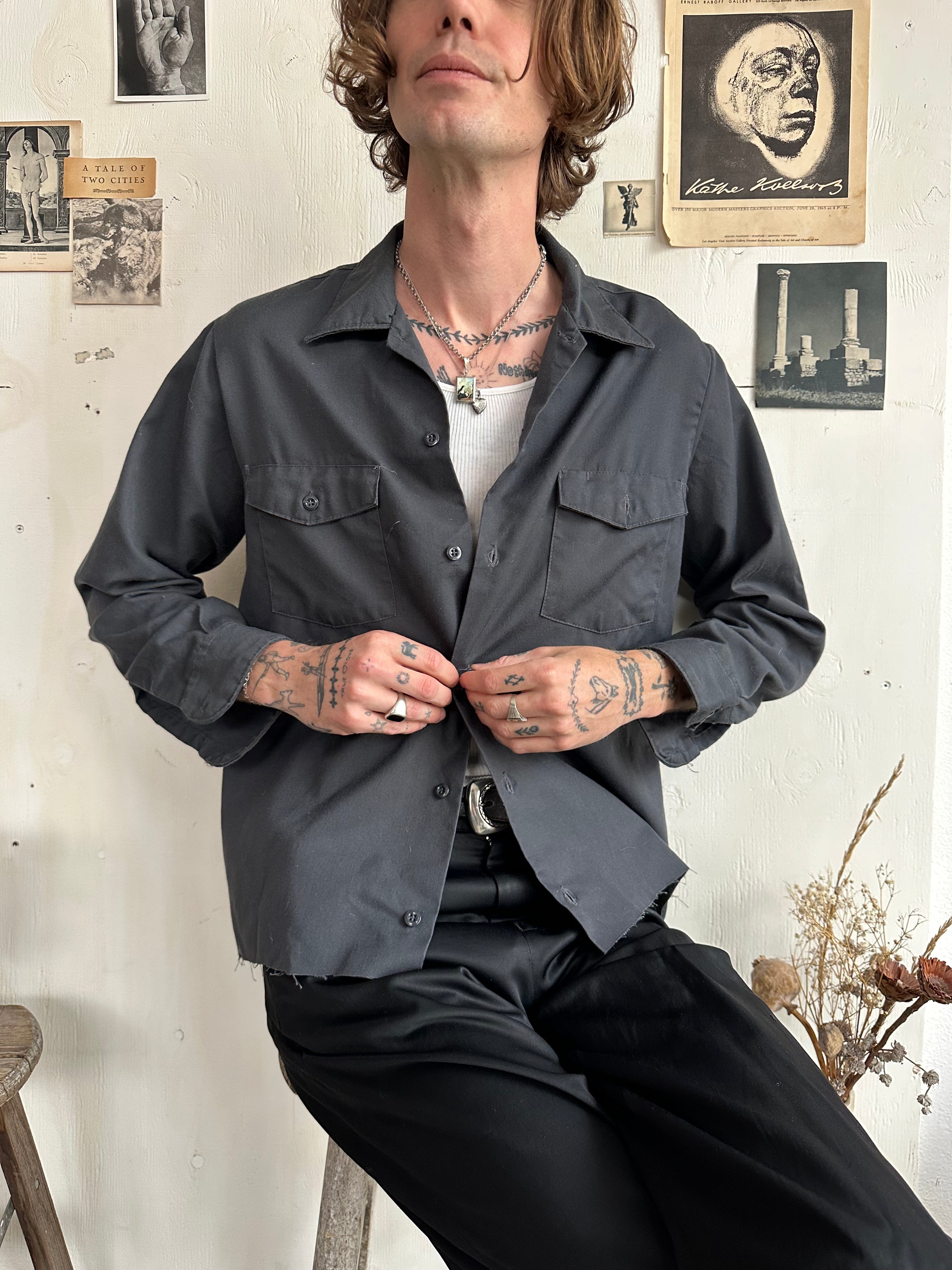 1980s Chopped Lee Work-Shirt (Boxy M)