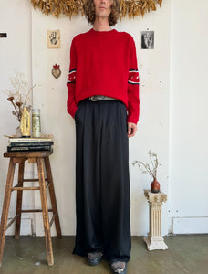 1970s Star Sleeve Knit Sweater (Boxy XL)