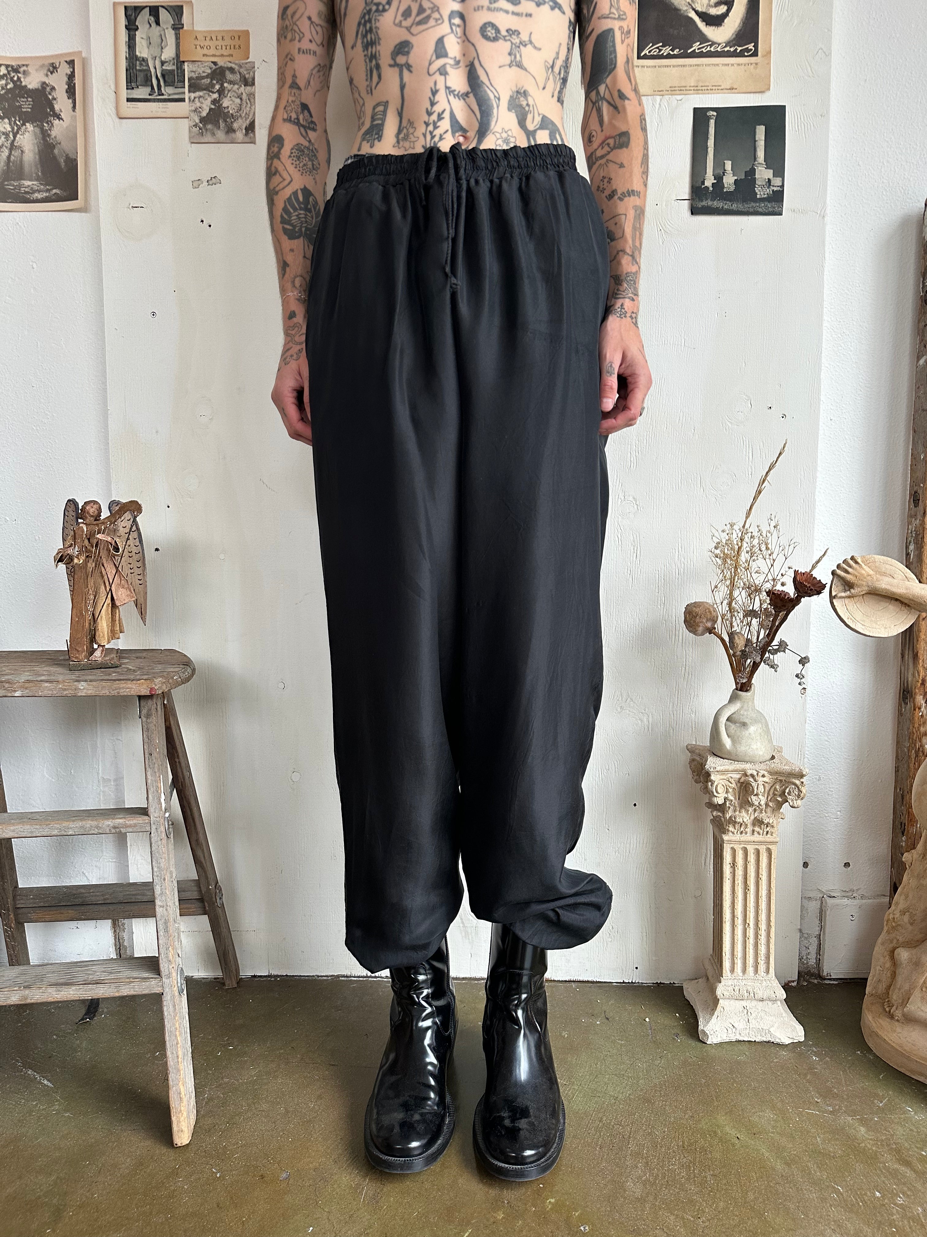 1980s Baggy Silk Pants (34/33)