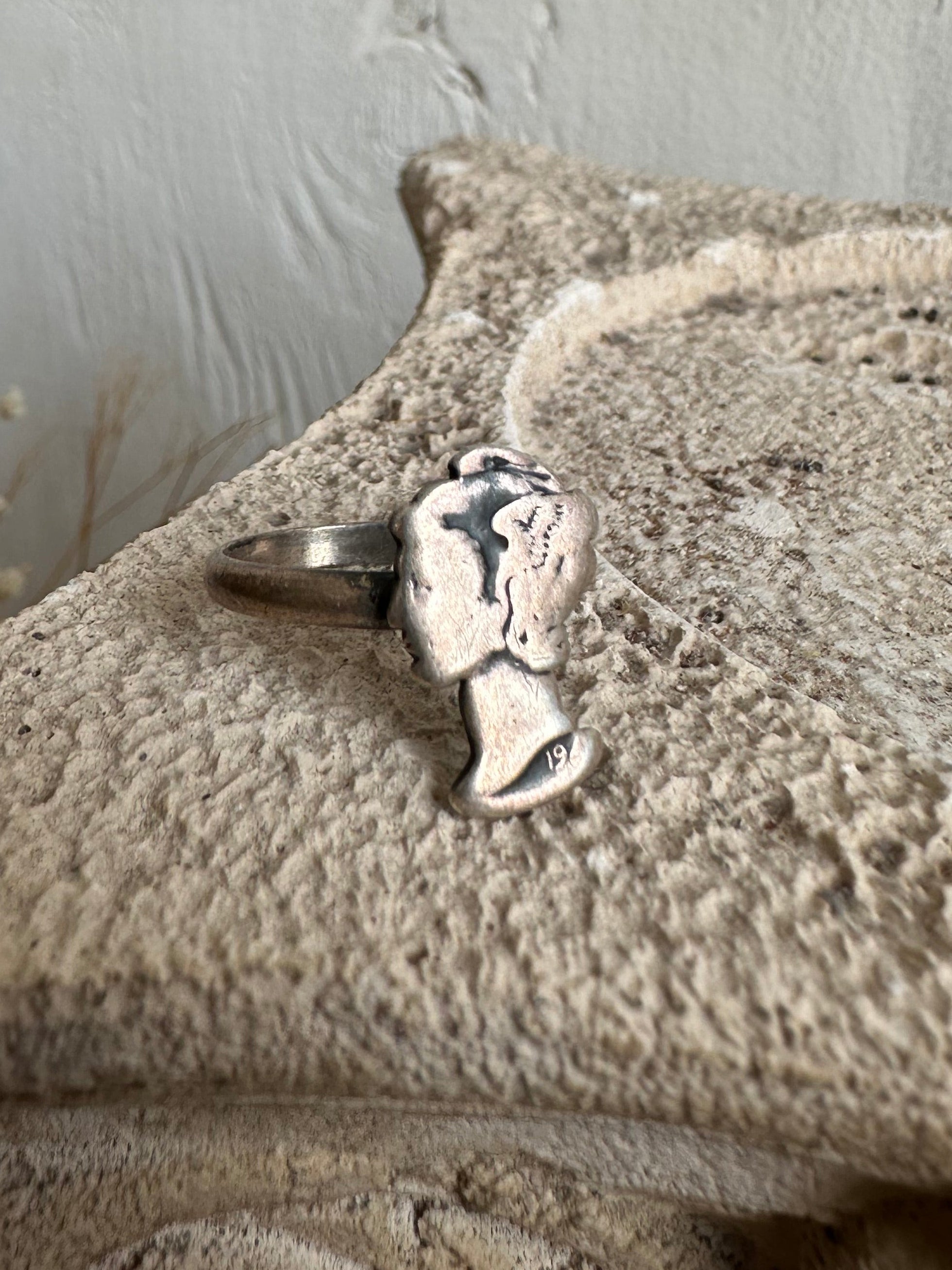 Vintage Sterling Portrait Ring