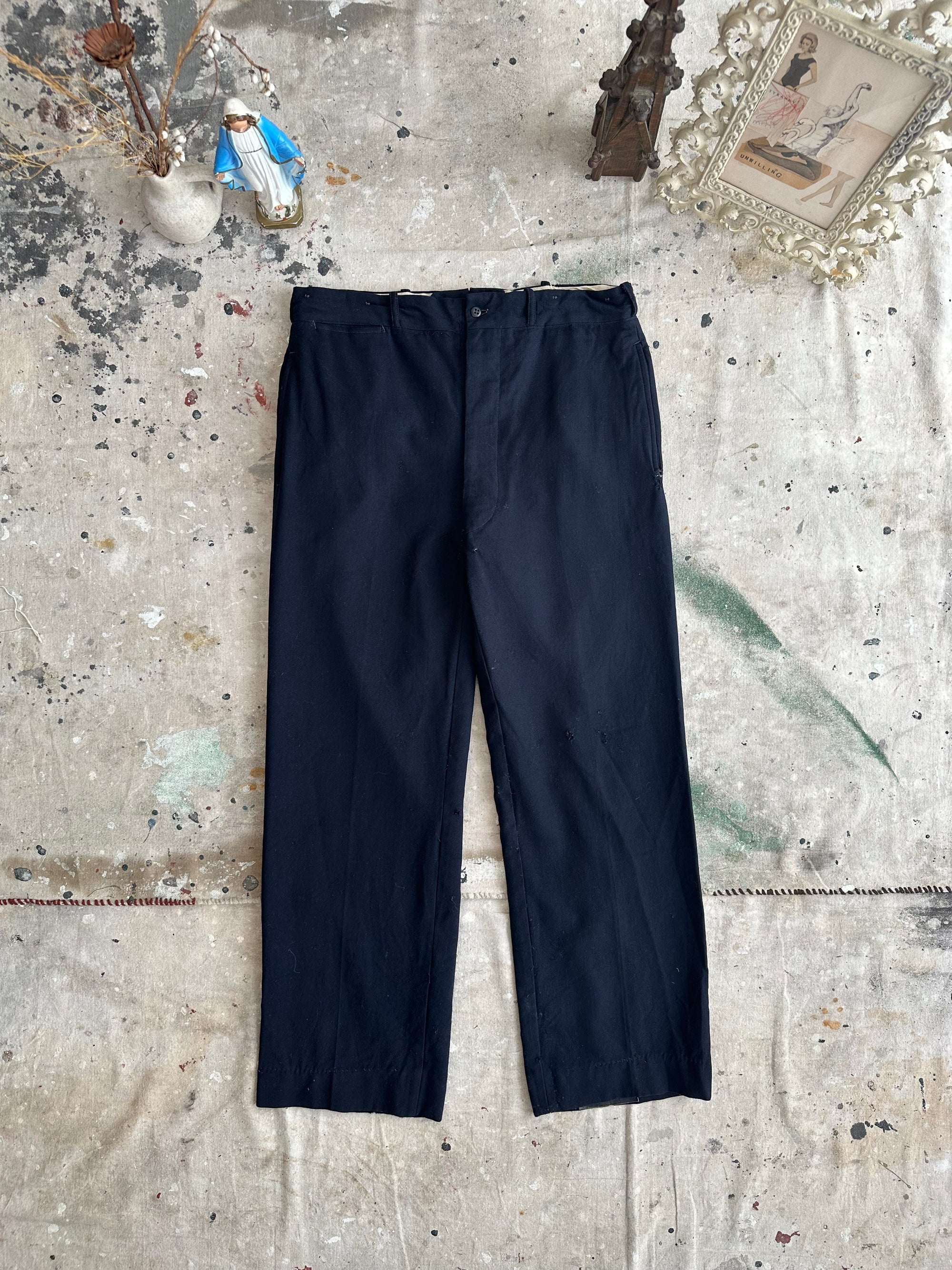 1950s Thrashed and Repaired Uniform Trousers
