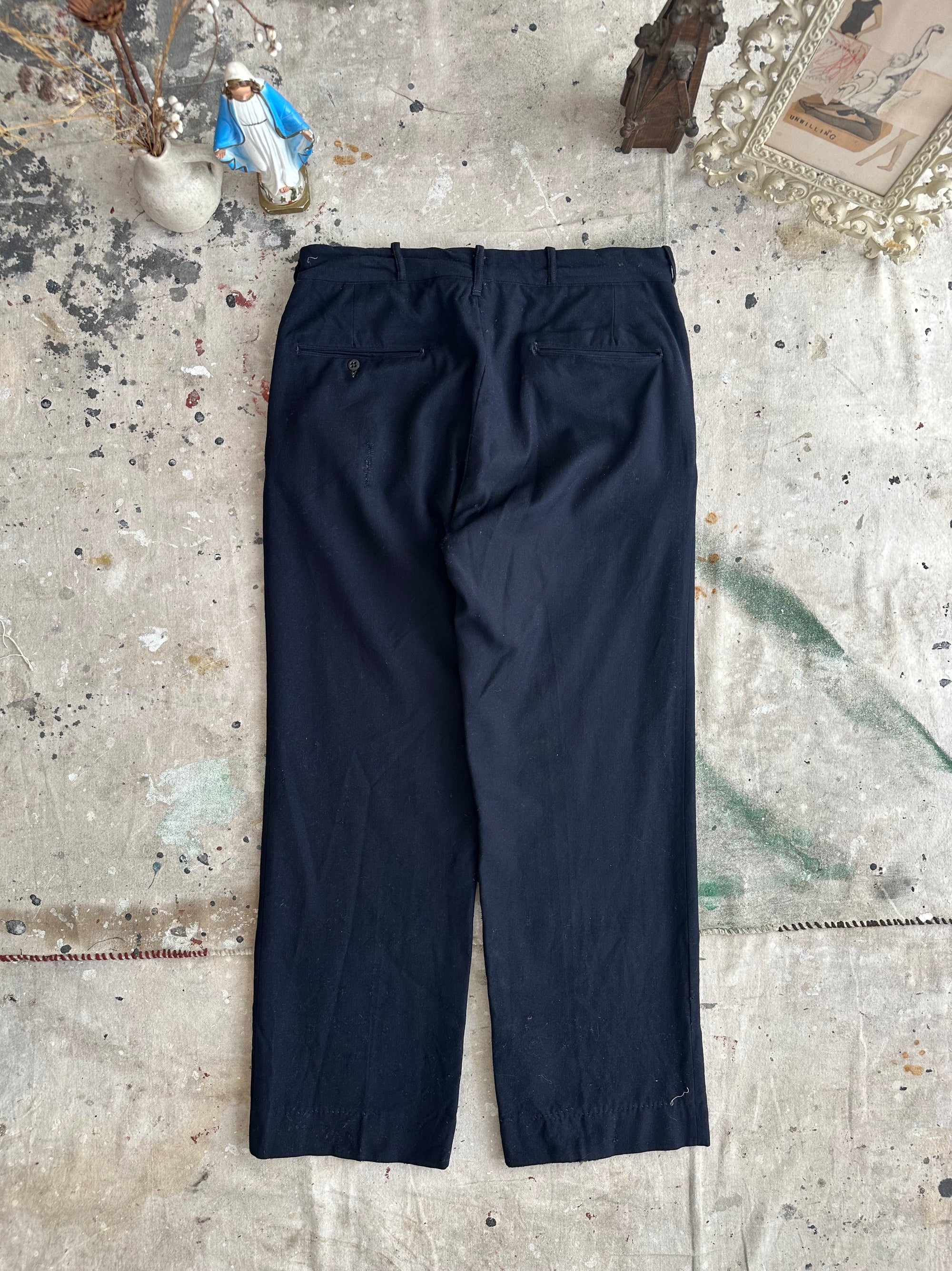 1950s Thrashed and Repaired Uniform Trousers