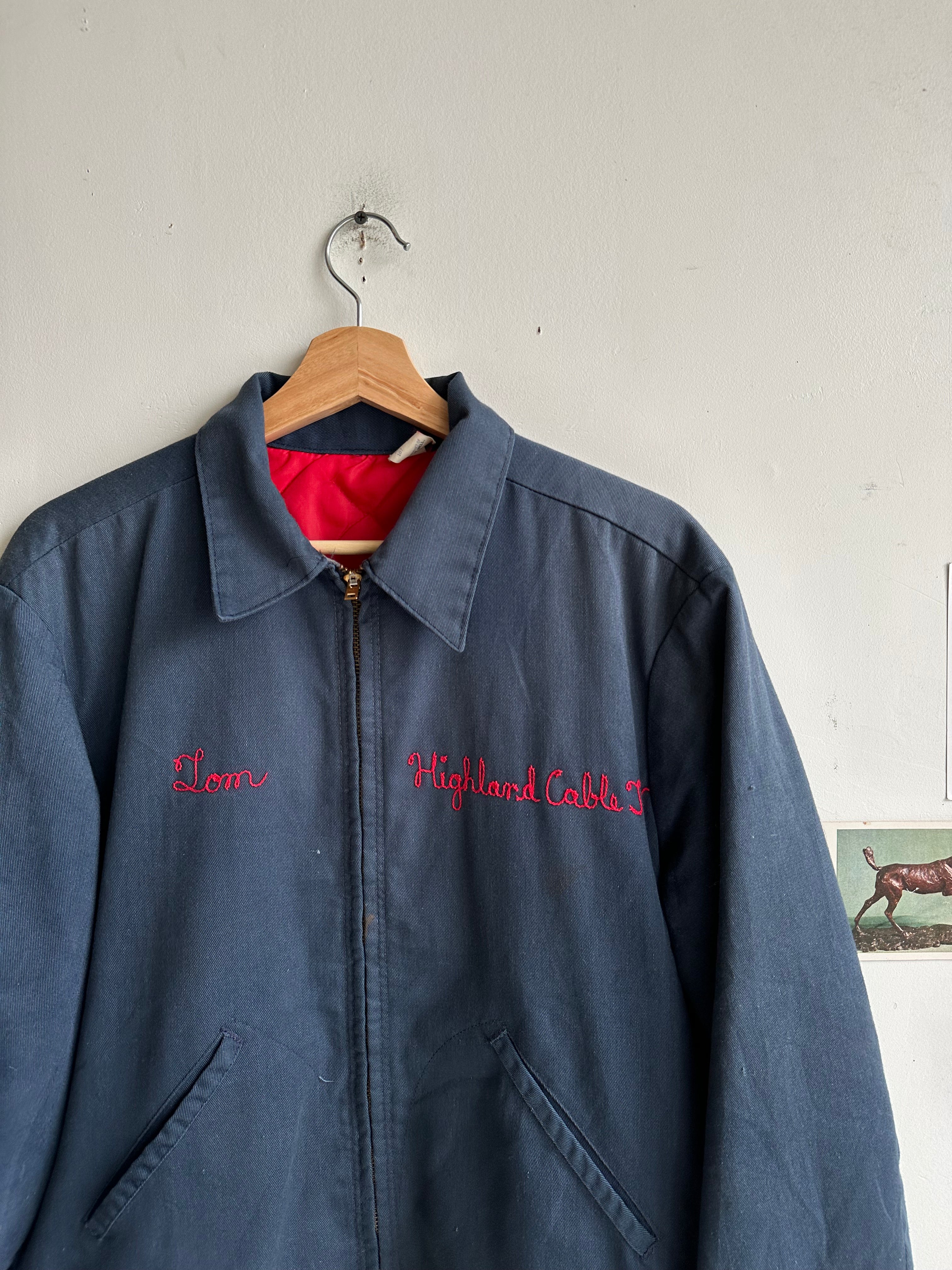 1970s Well-Worn Highland Cable TV Work Jacket (M)