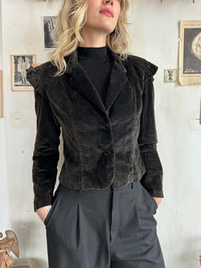 1970s Velvet Cropped Jacket (XS)