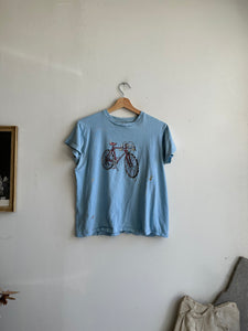 1980s Faded Jeweled Bicycle T-Shirt (Boxy S/M)