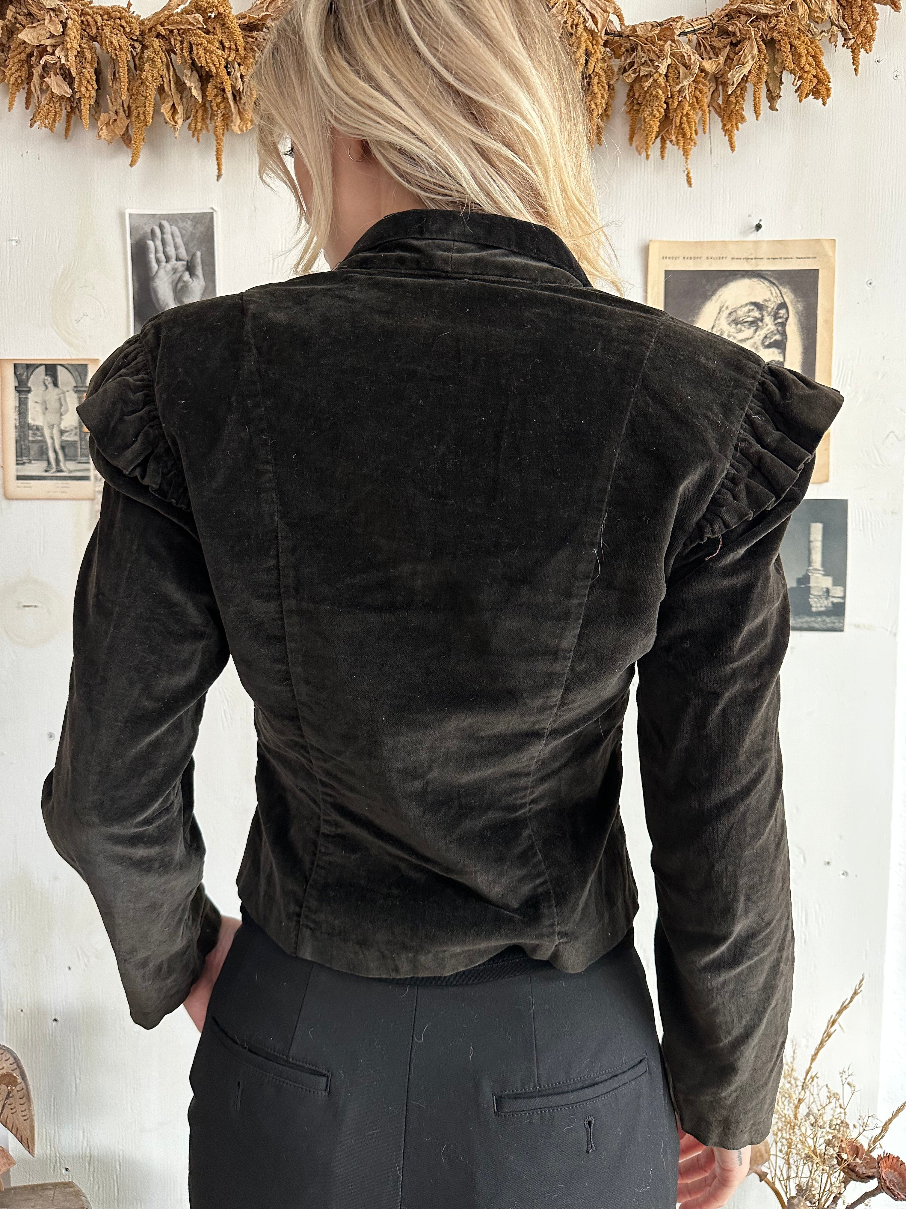 1970s Velvet Cropped Jacket (XS)