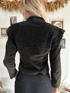 1970s Velvet Cropped Jacket (XS)