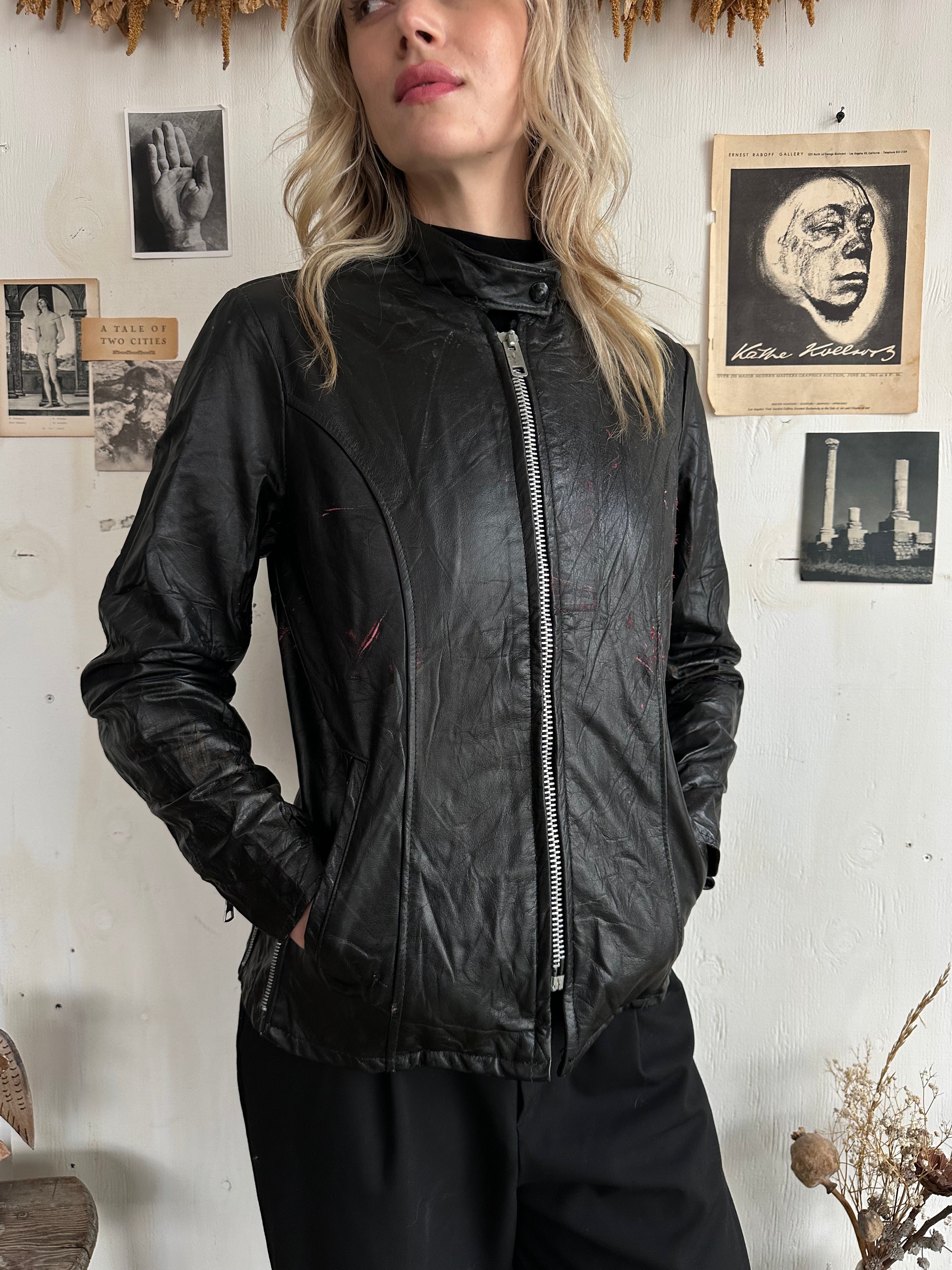 1960s Cafe Racer Leather Jacket (S)