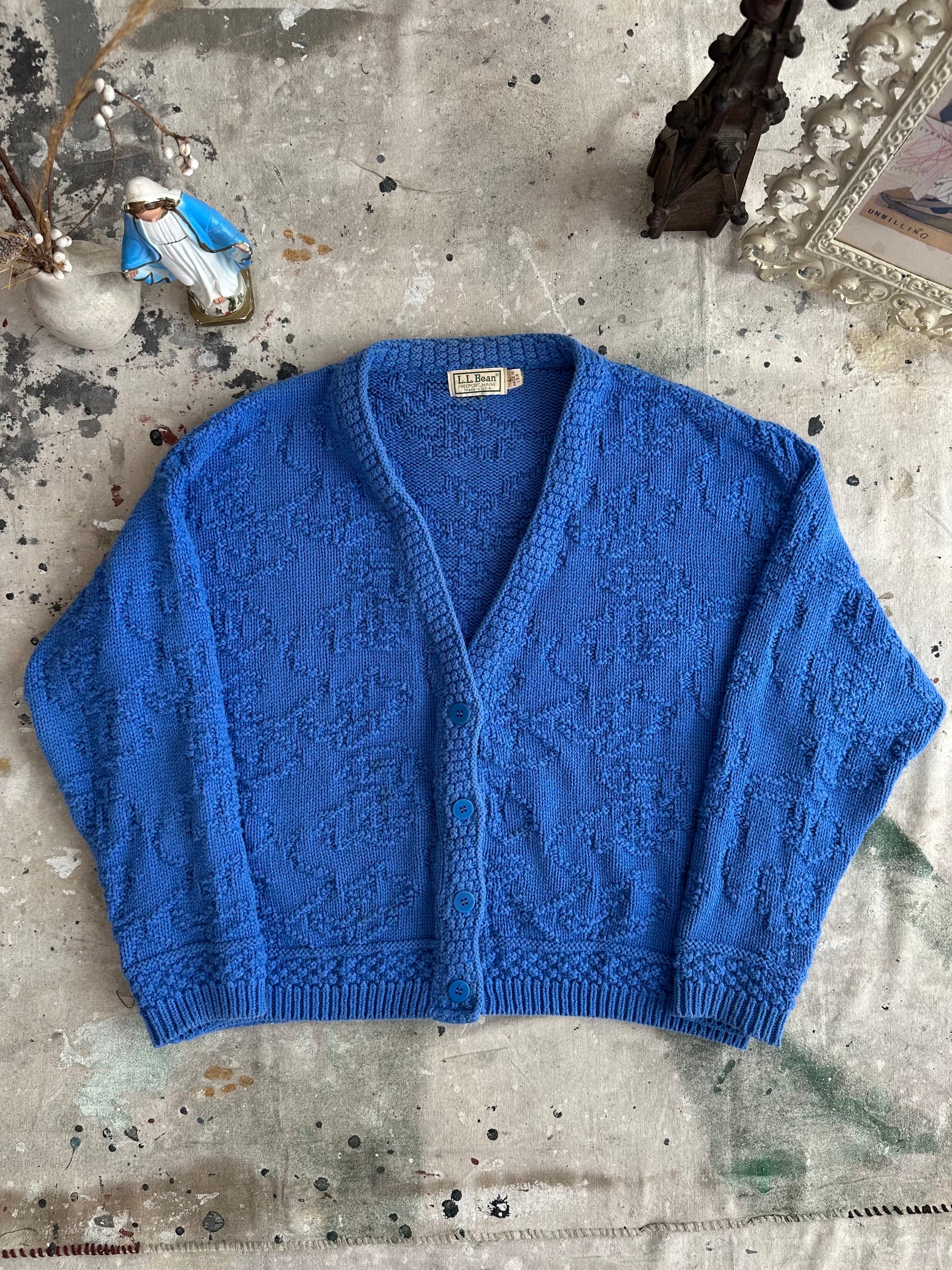 1990s L.L. Bean Cotton Knit Cardigan