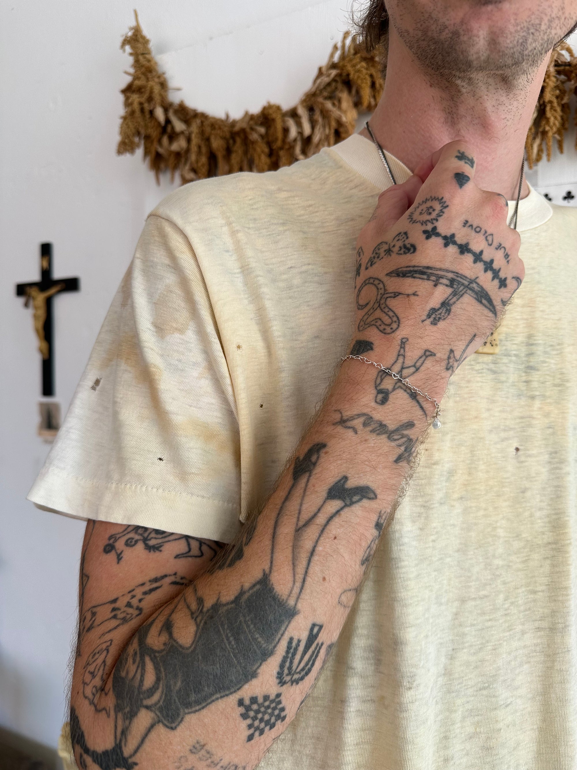 1980s Heavily Discolored White Tee