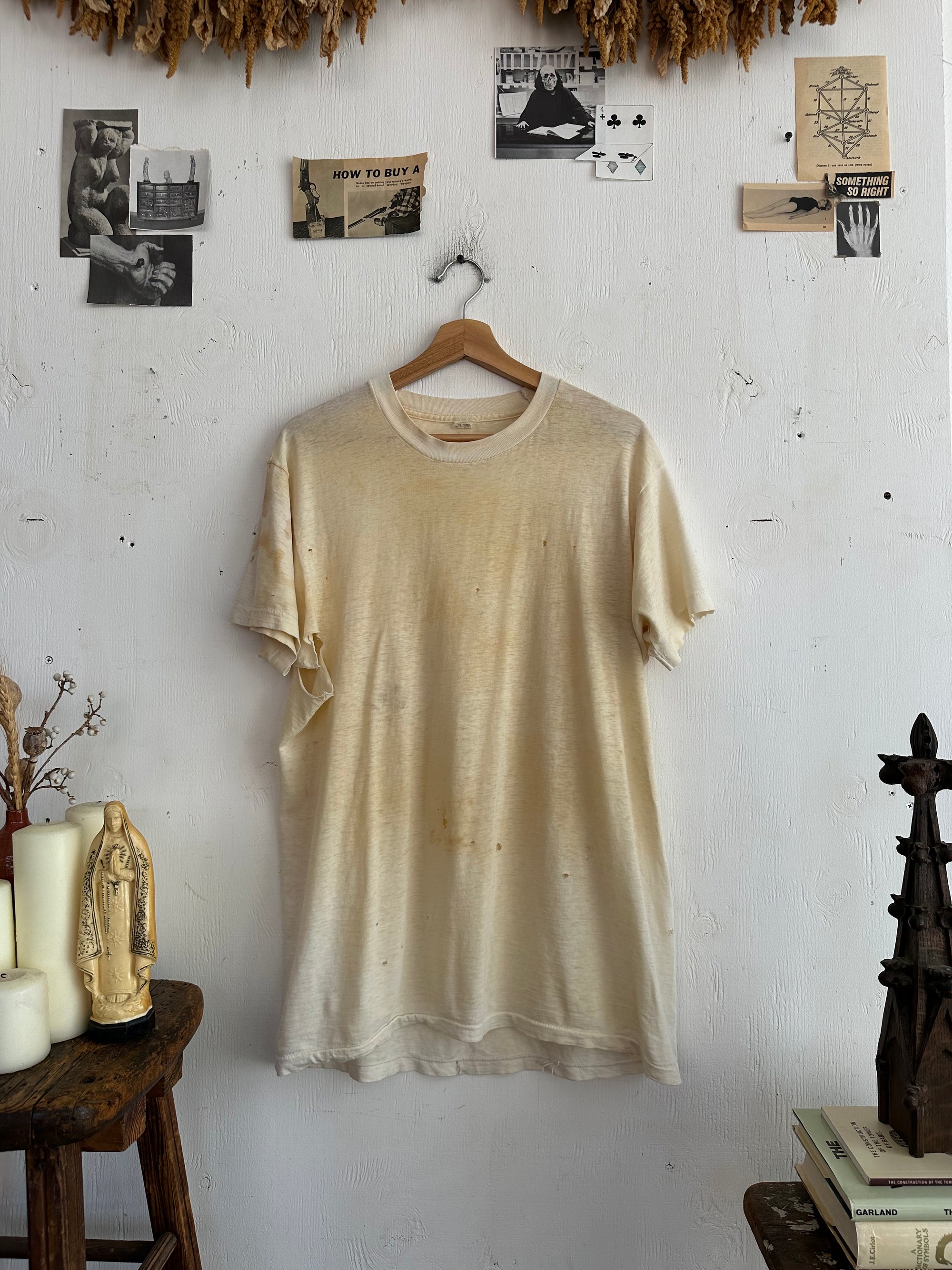1980s Heavily Discolored White Tee