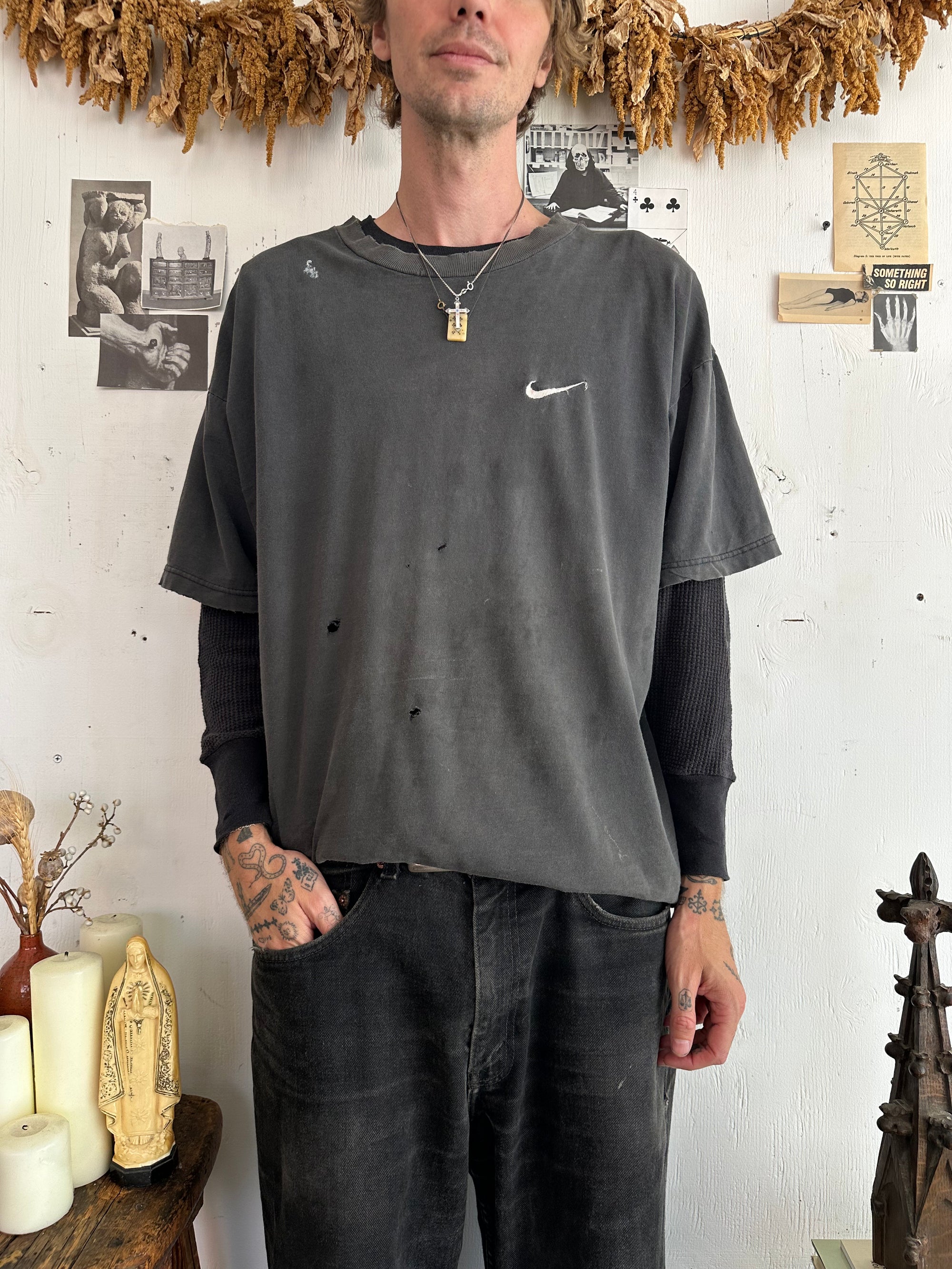 1990s Faded Thrashed Nike Tee