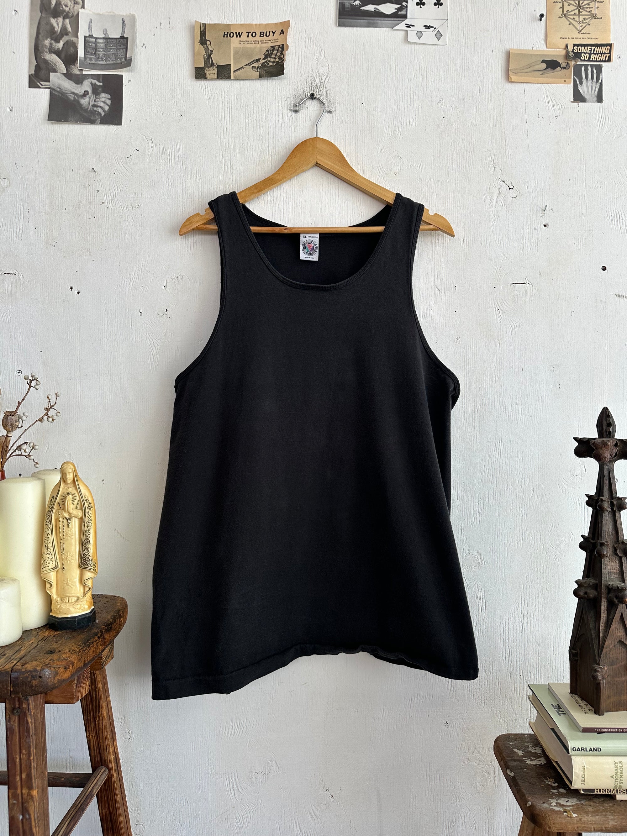 1990s Faded Black Tank Top