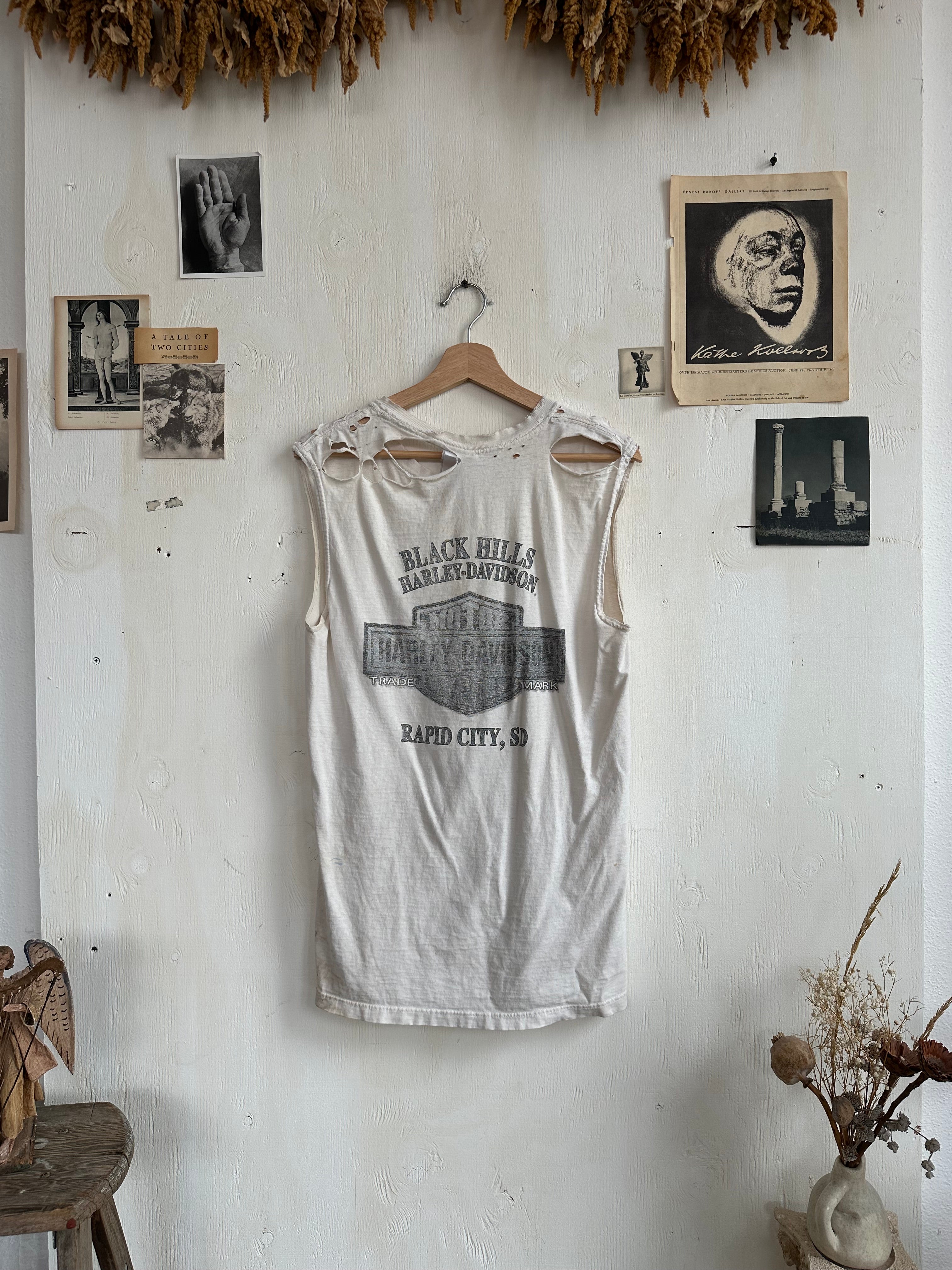 2000s Made In The USA Thrashed Harley Davidson Muscle Tank (M/L)