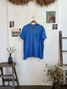 1980s Sky Blue Pocket Tee (XXL)