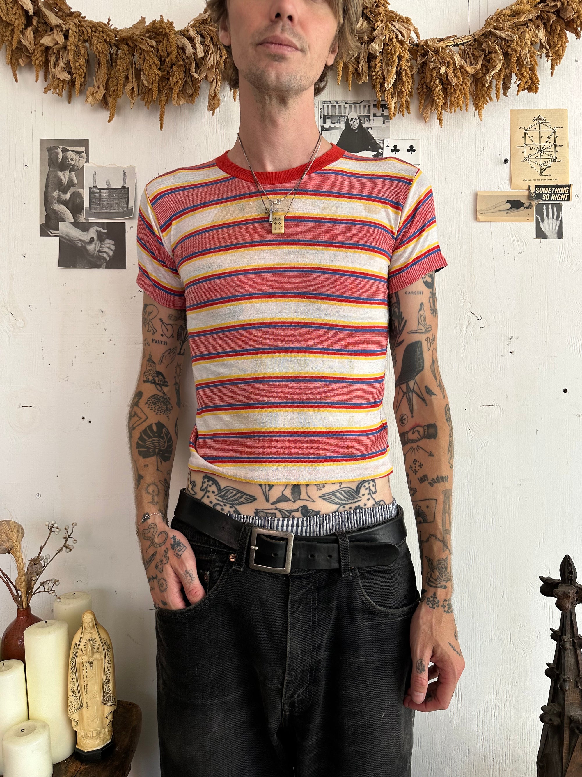 1980s Striped Tiny Tee