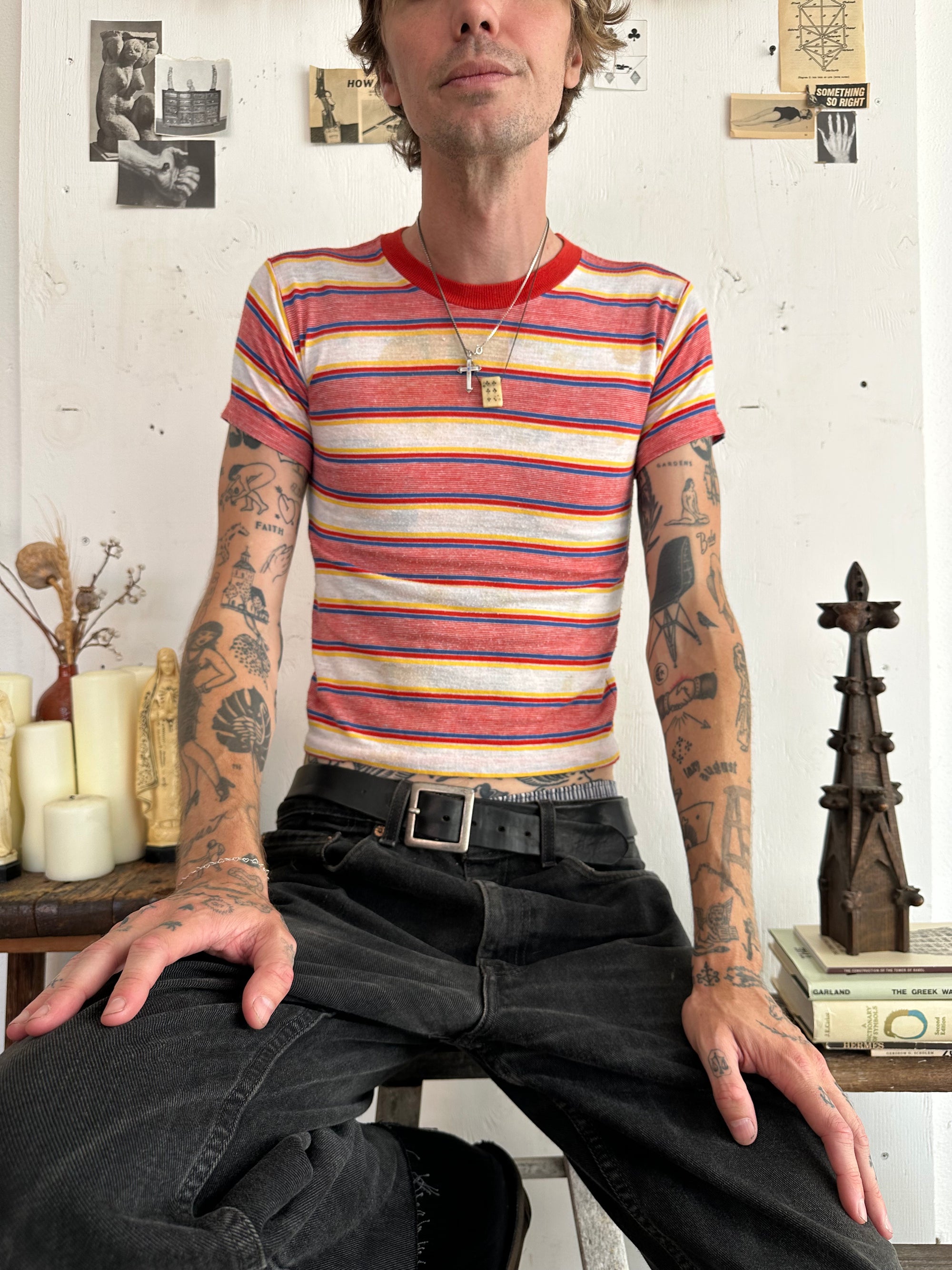 1980s Striped Tiny Tee