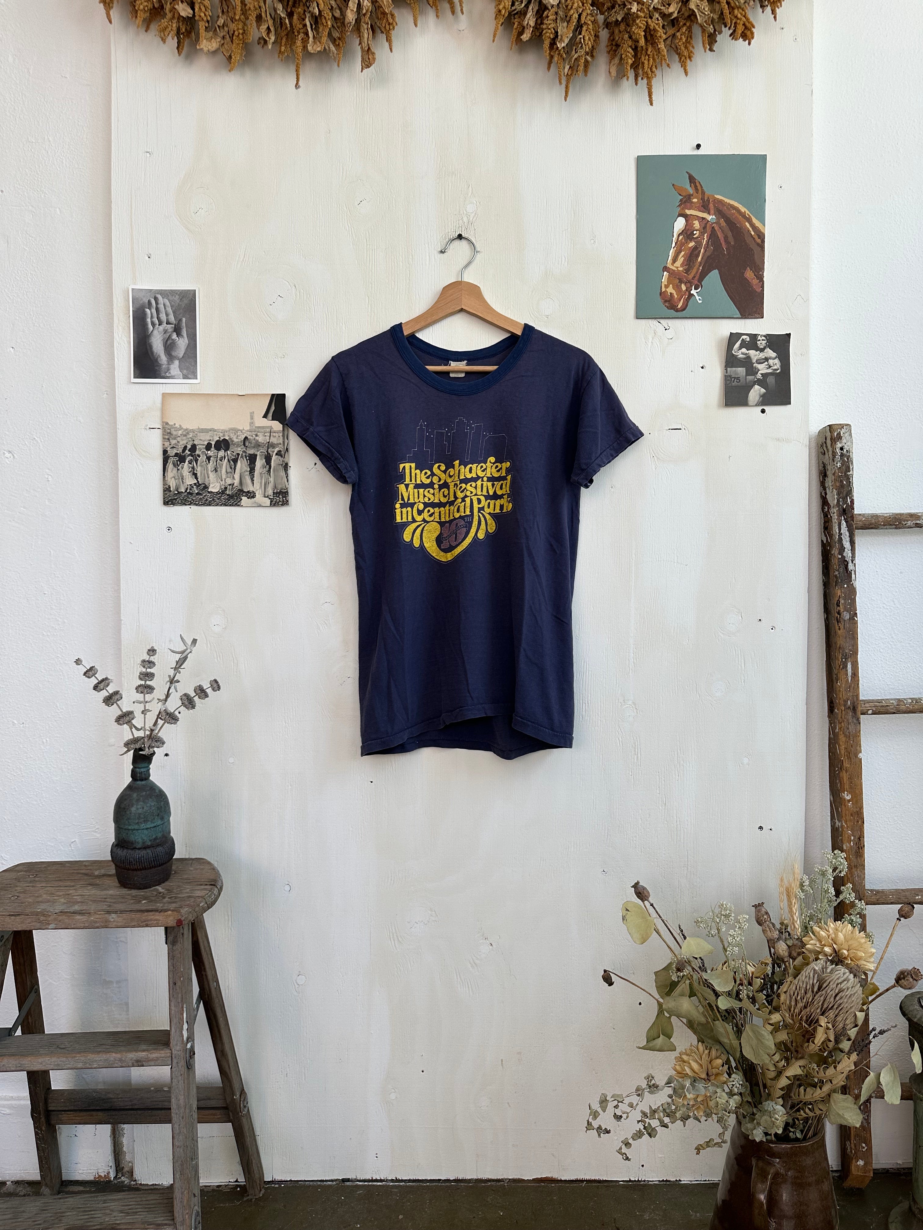 1970s Sun Faded Central Park Music Fest Tee (M)