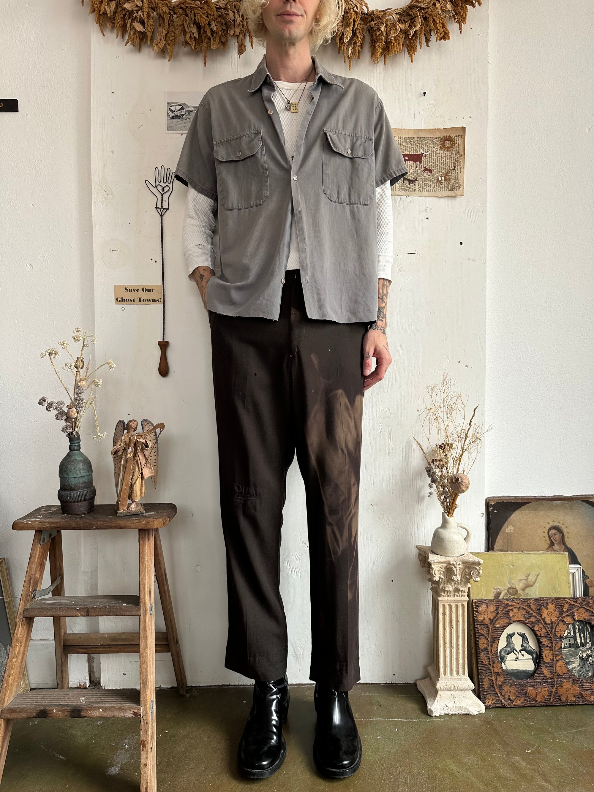 1970s Heavy Cotton Twill Work Shirt