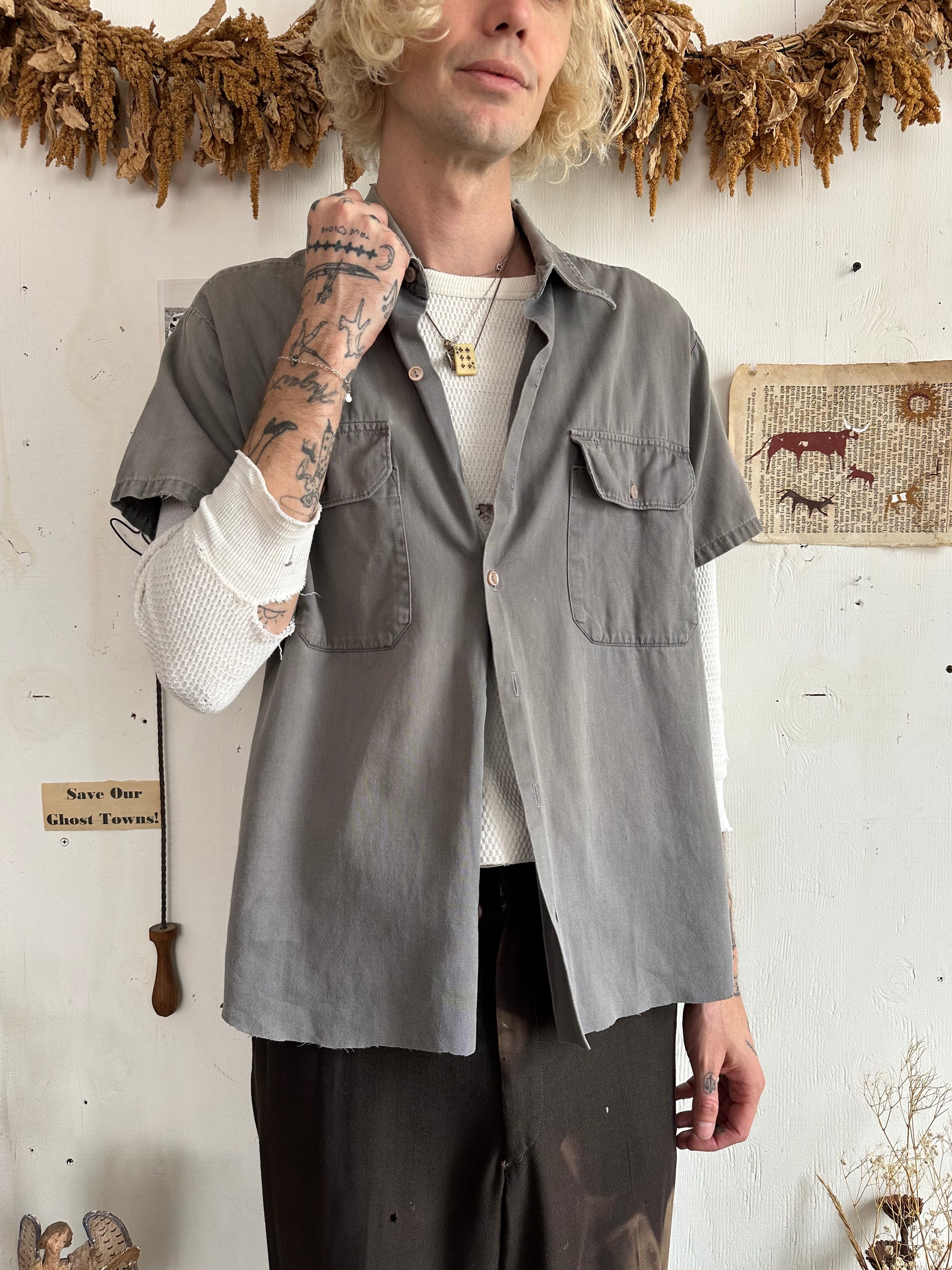 1970s Heavy Cotton Twill Work Shirt