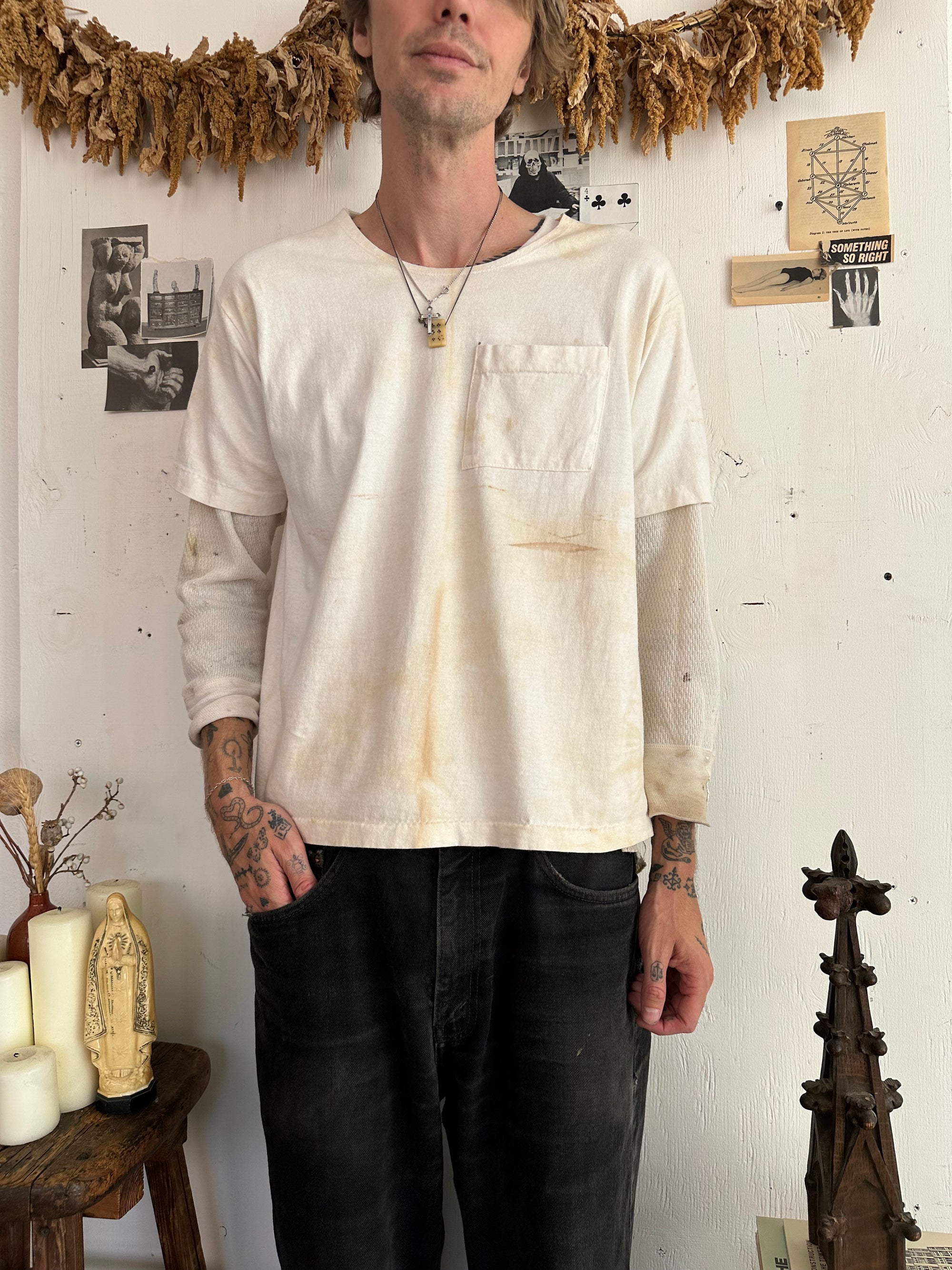 1980s Thrashed Square Pocket Tee